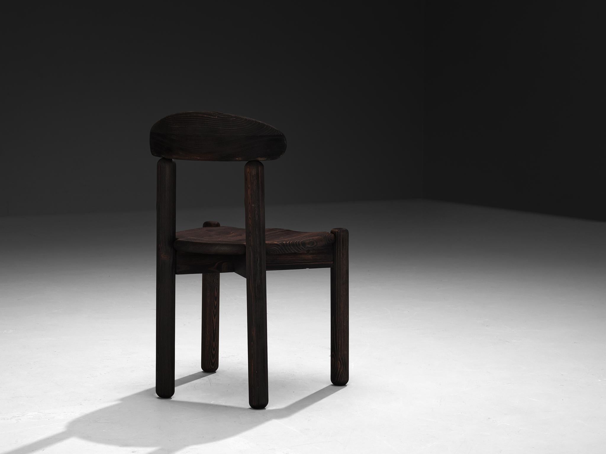 Rainer Daumiller ensemble de six chaises de salle à manger en pin foncé en vente 6