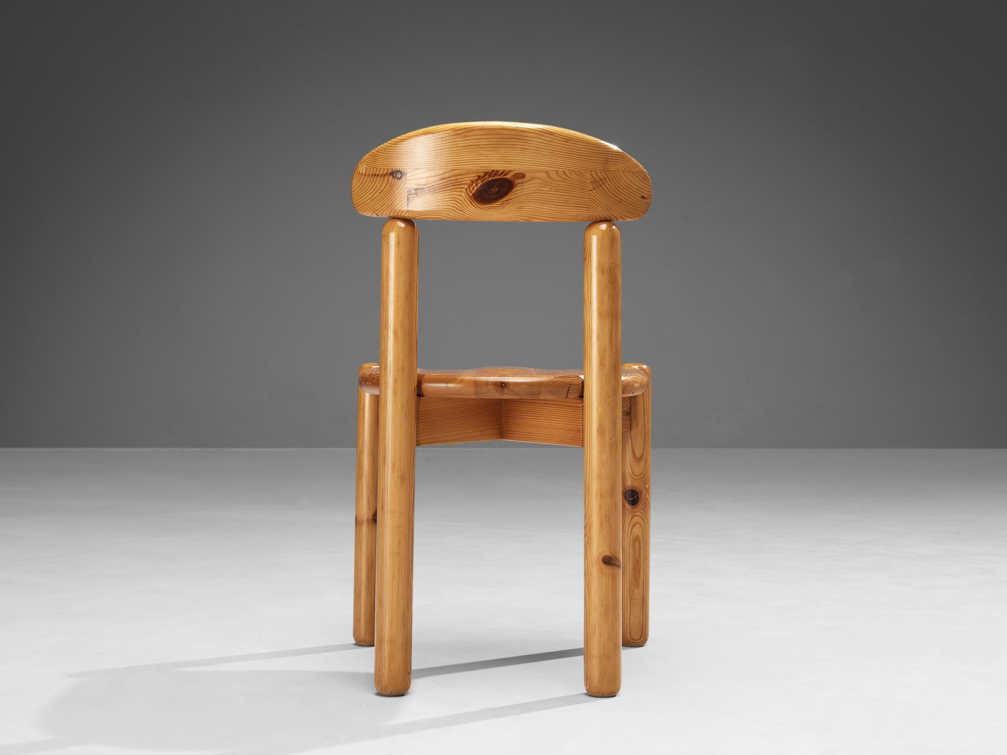Scandinavo moderno Set di sei sedie da pranzo in pino Rainer Daumiller in vendita