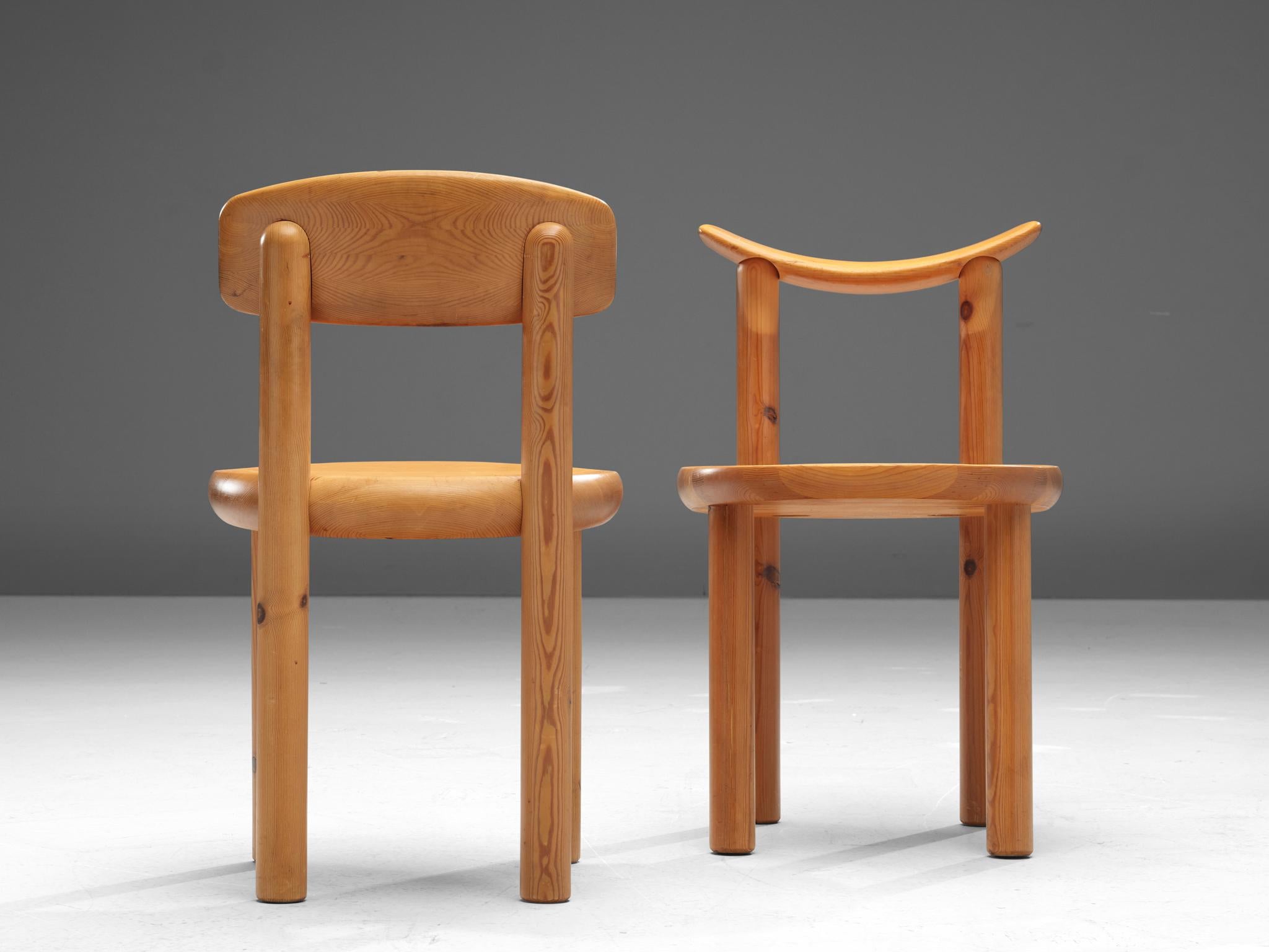 Rainer Daumiller Set of Six Dining Chairs in Pine In Good Condition In Waalwijk, NL