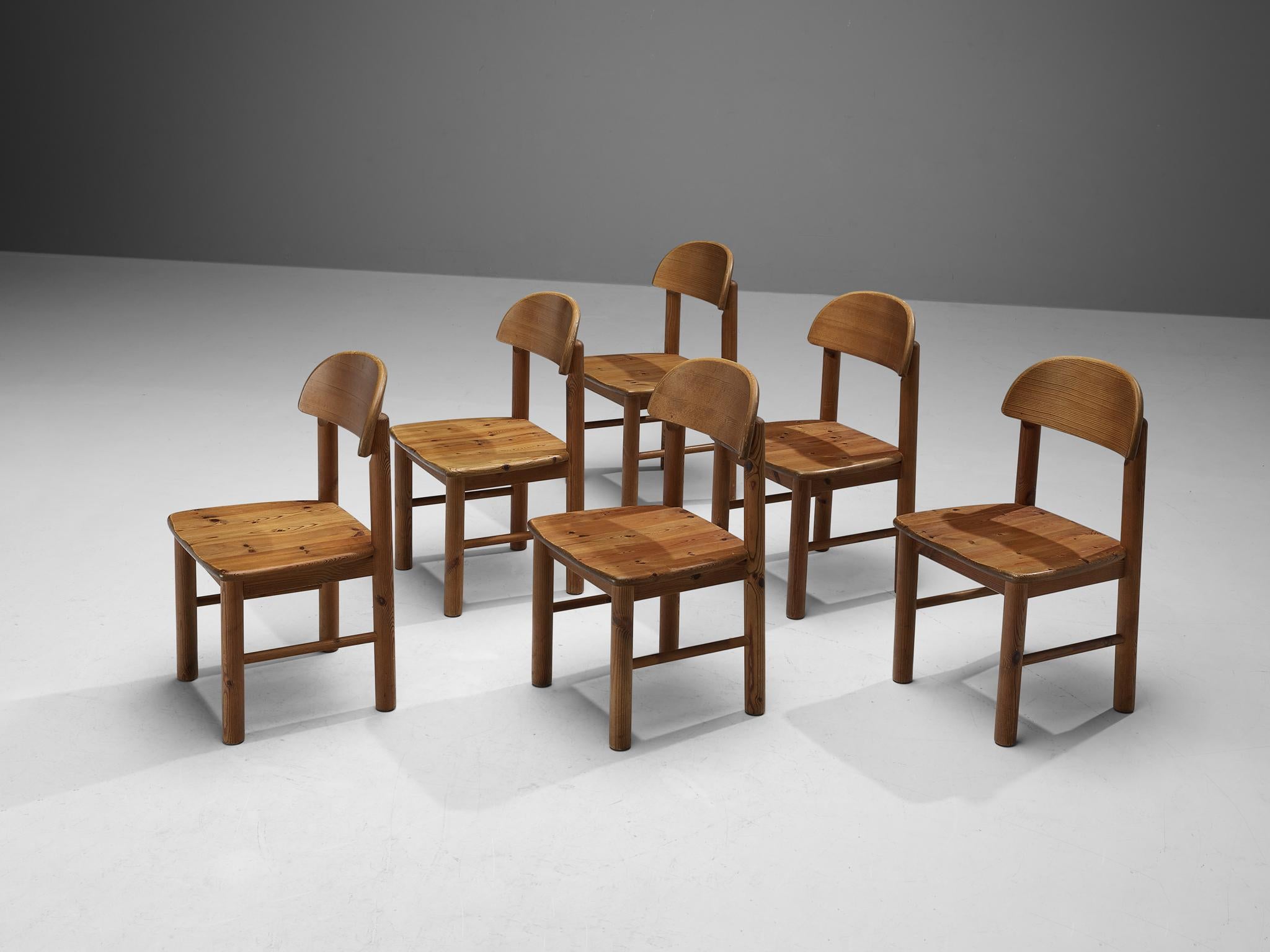 Late 20th Century Rainer Daumiller Set of Six Dining Chairs in Pine