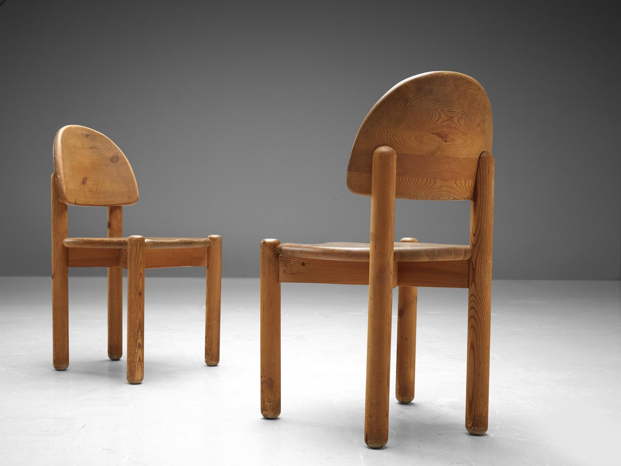 Scandinavian Modern Rainer Daumiller Set of Six Dining Chairs in Pine