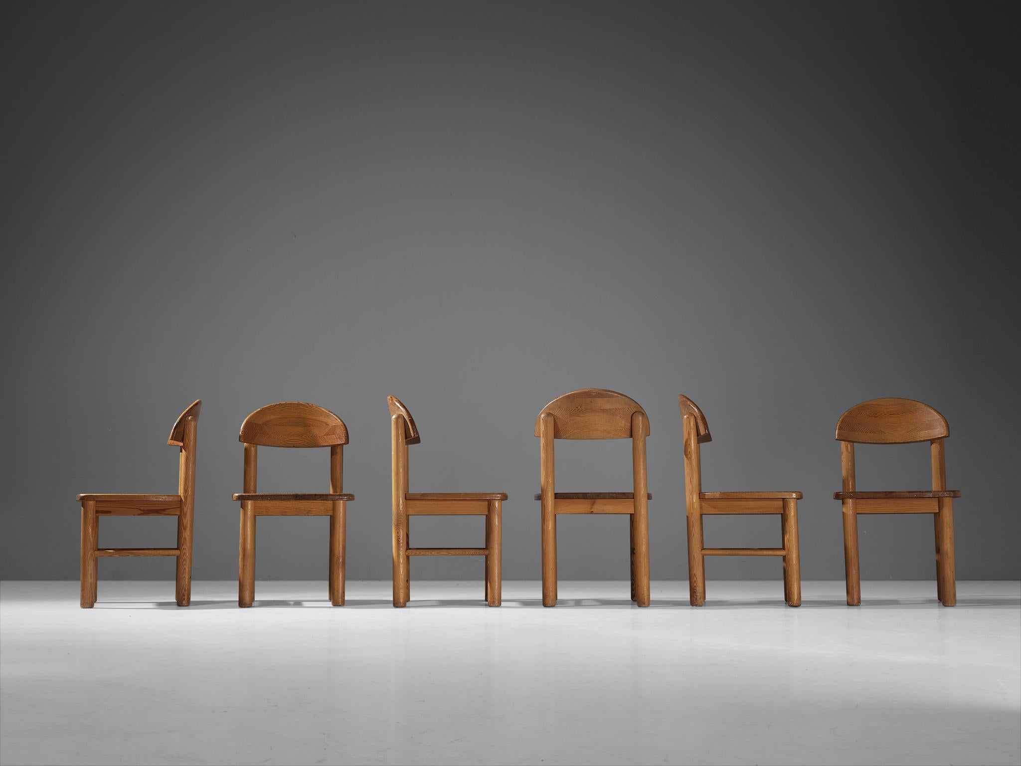 Rainer Daumiller Set of Six Dining Chairs in Pine For Sale 1
