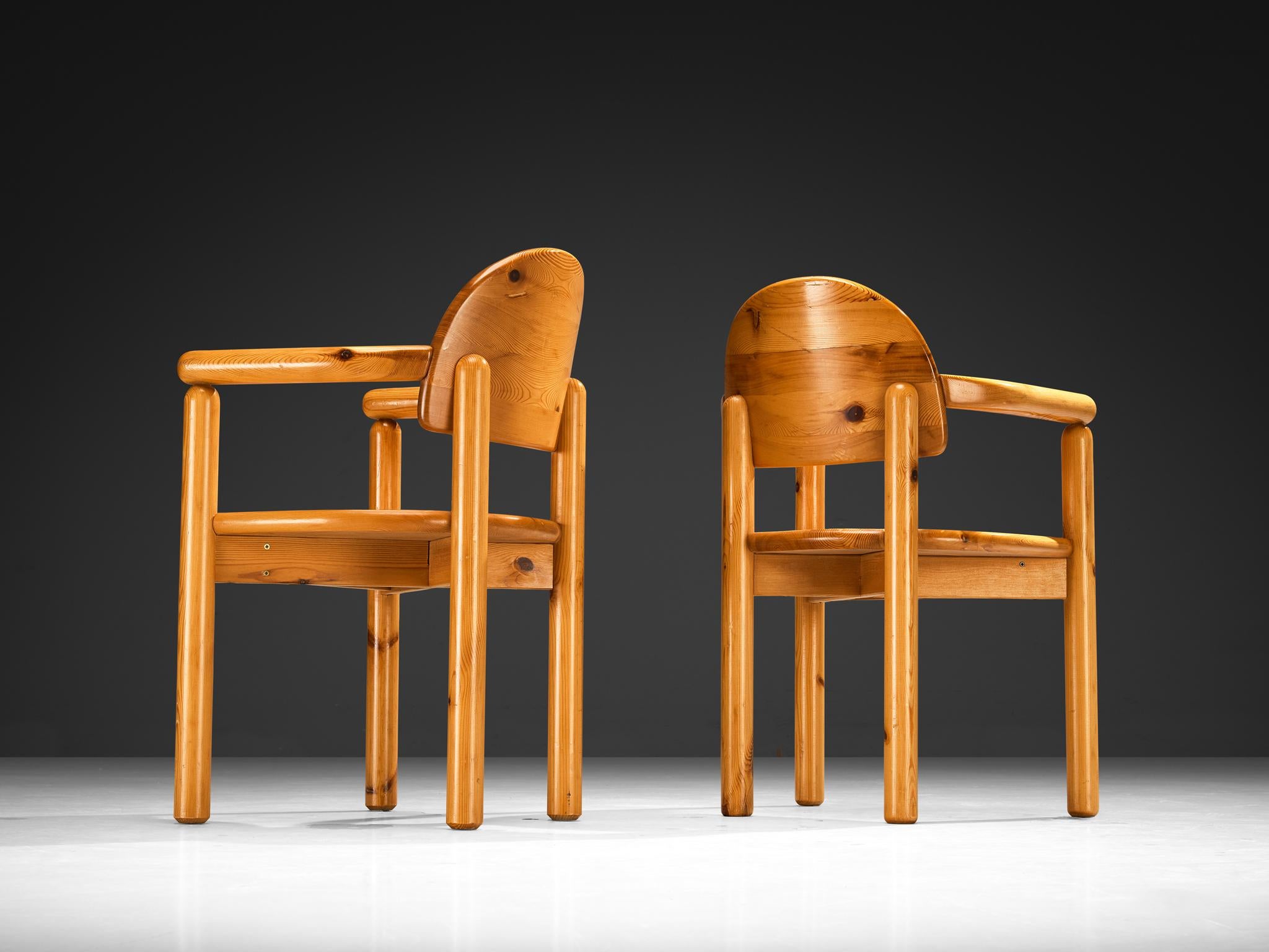 Fine XX secolo Set di sei sedie da pranzo in pino massiccio Rainer Daumiller in vendita