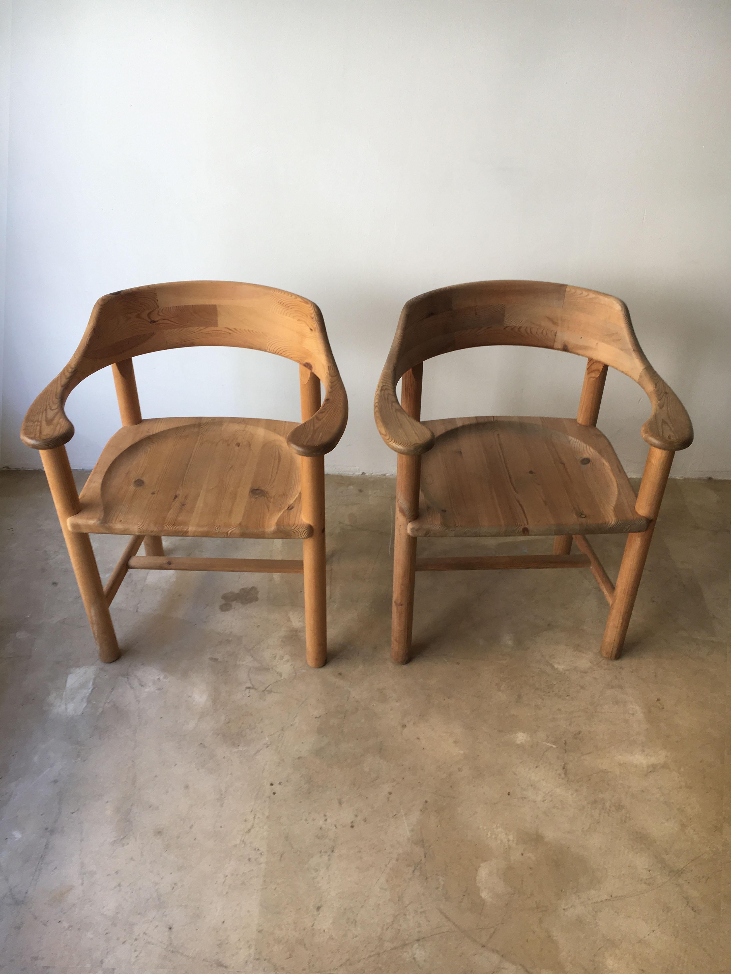 Late 20th Century Rainer Daumiller Set of Six Pine and Cord Chairs, Denmark, 1970s