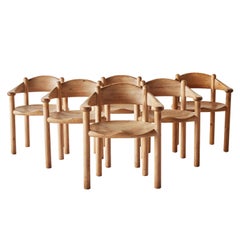 Rainer Daumiller Set of Six Pine Carver Chairs