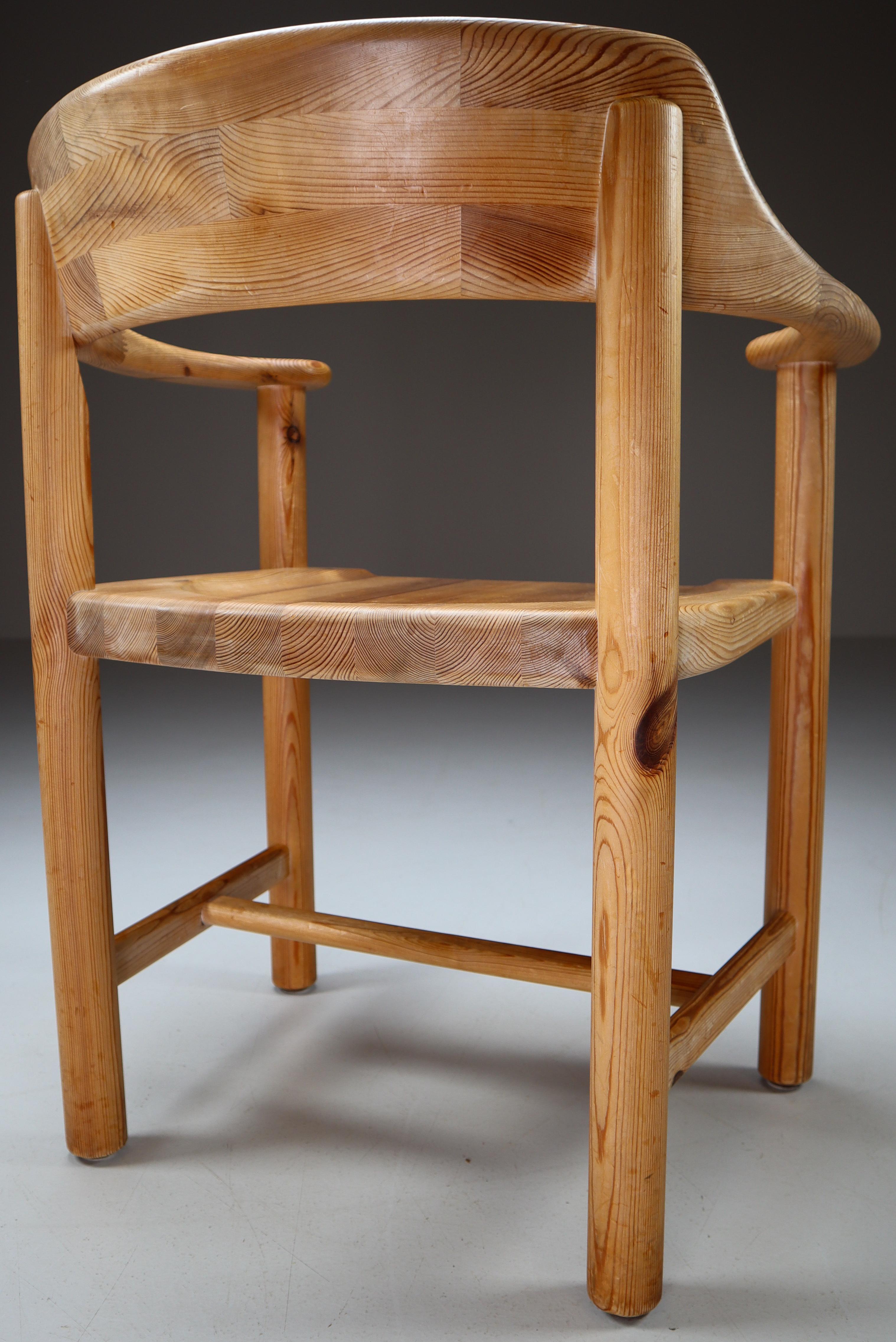 Rainer Daumiller Set of Six Pine Dining Chairs for Hirtshals Savvaerk 1970s 1