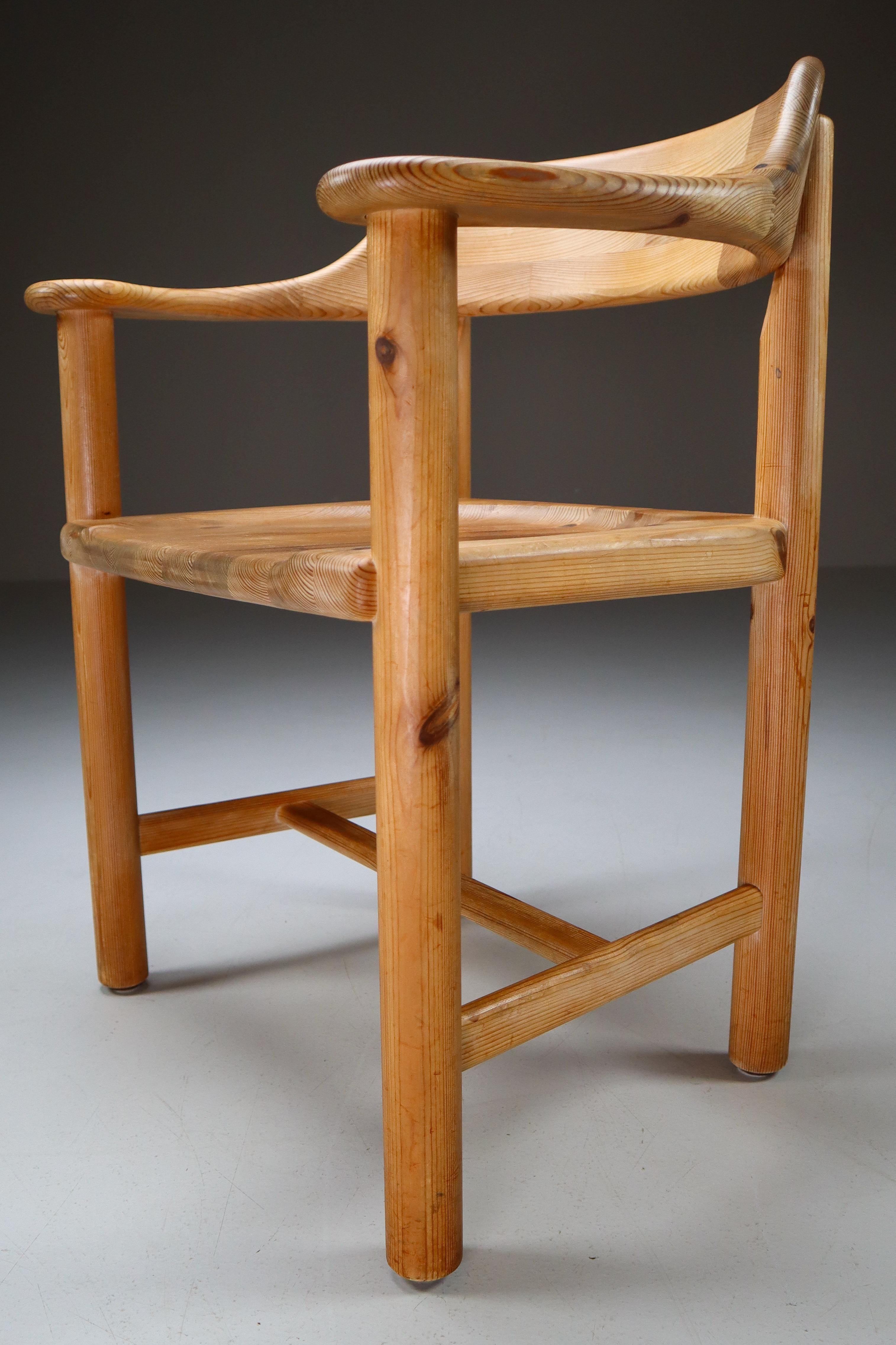 Rainer Daumiller Set of Six Pine Dining Chairs for Hirtshals Savvaerk 1970s 2