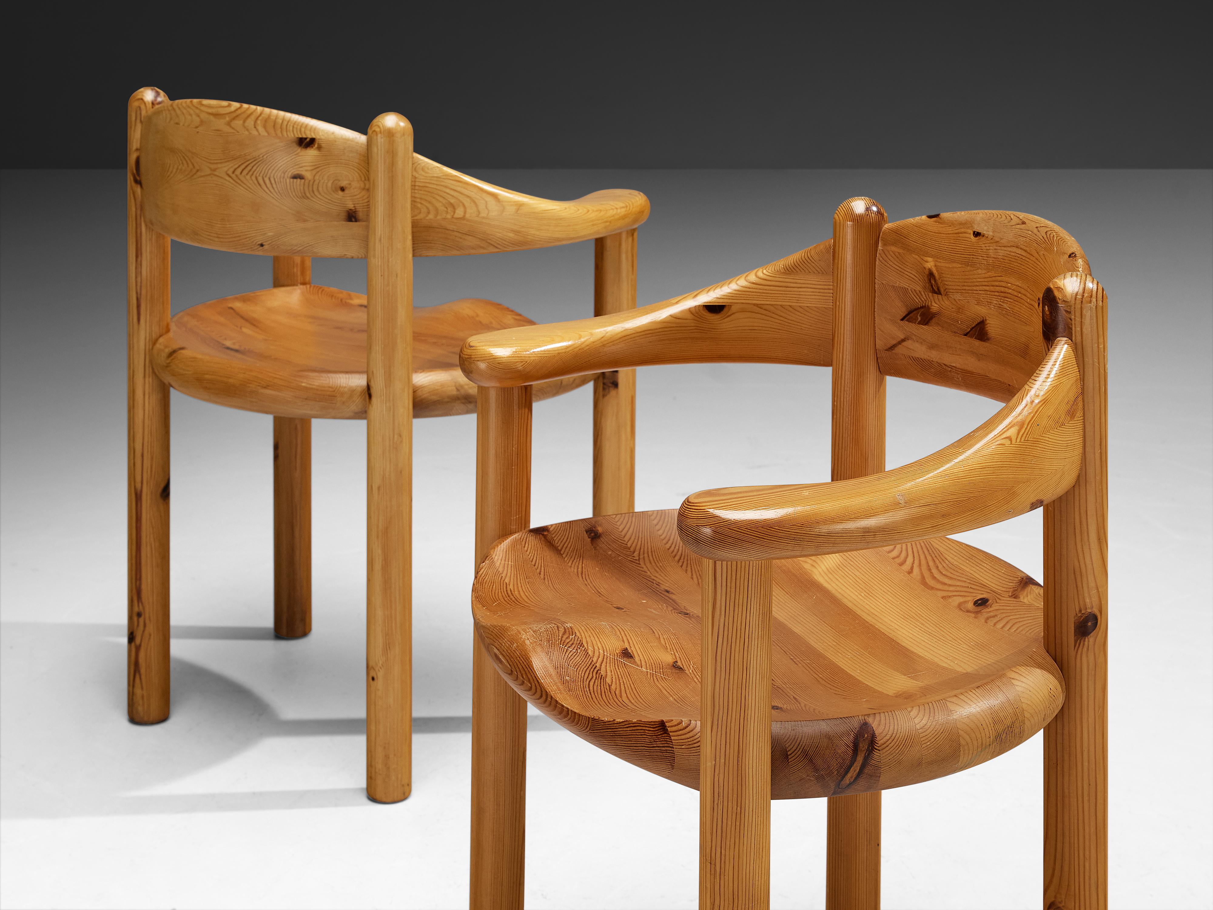 Scandinavo moderno Set di dodici poltrone in pino massiccio Rainer Daumiller in vendita