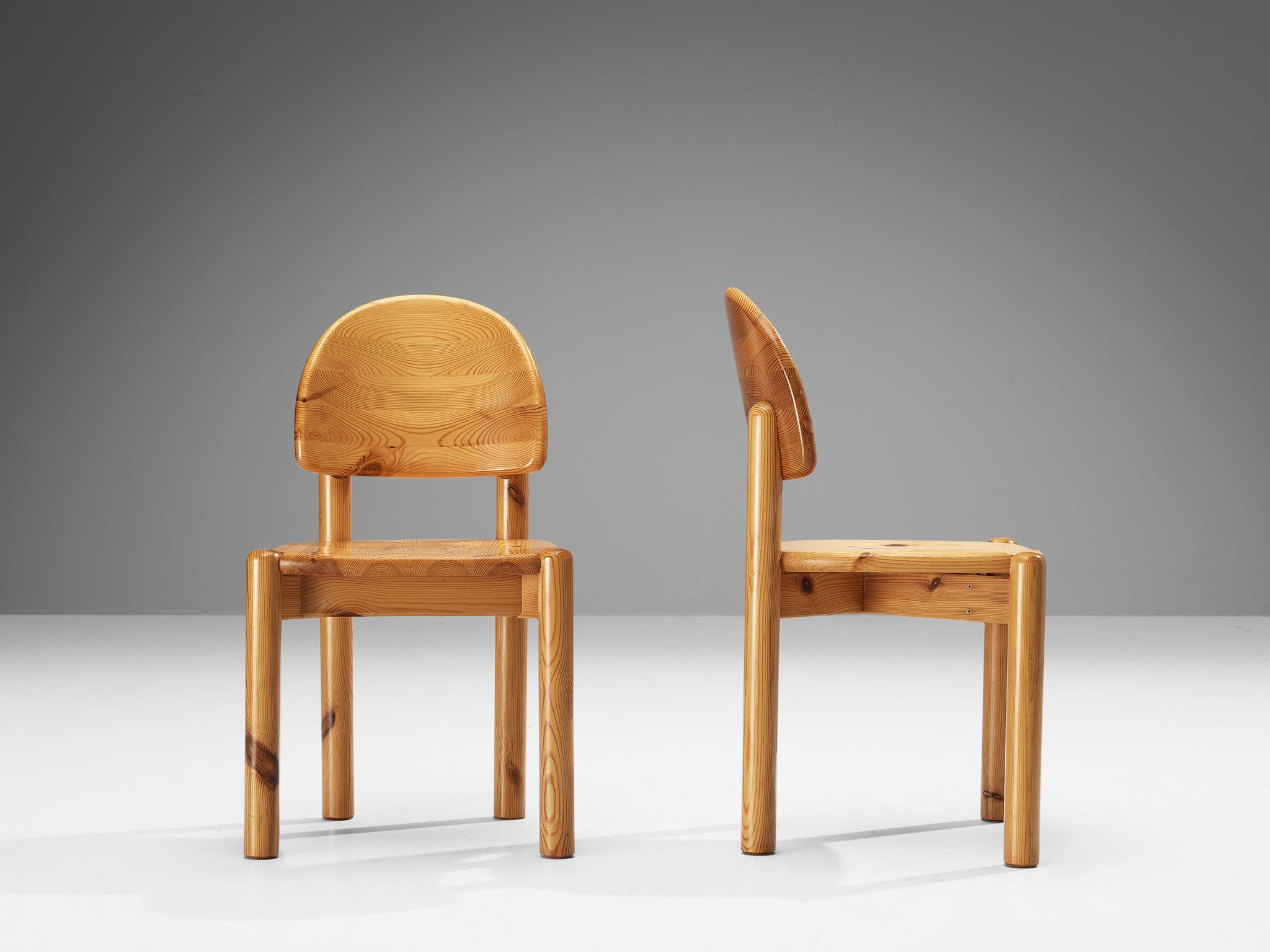 Scandinavian Modern Rainer Daumiller Set of Twelve Dining Chairs in Pine 