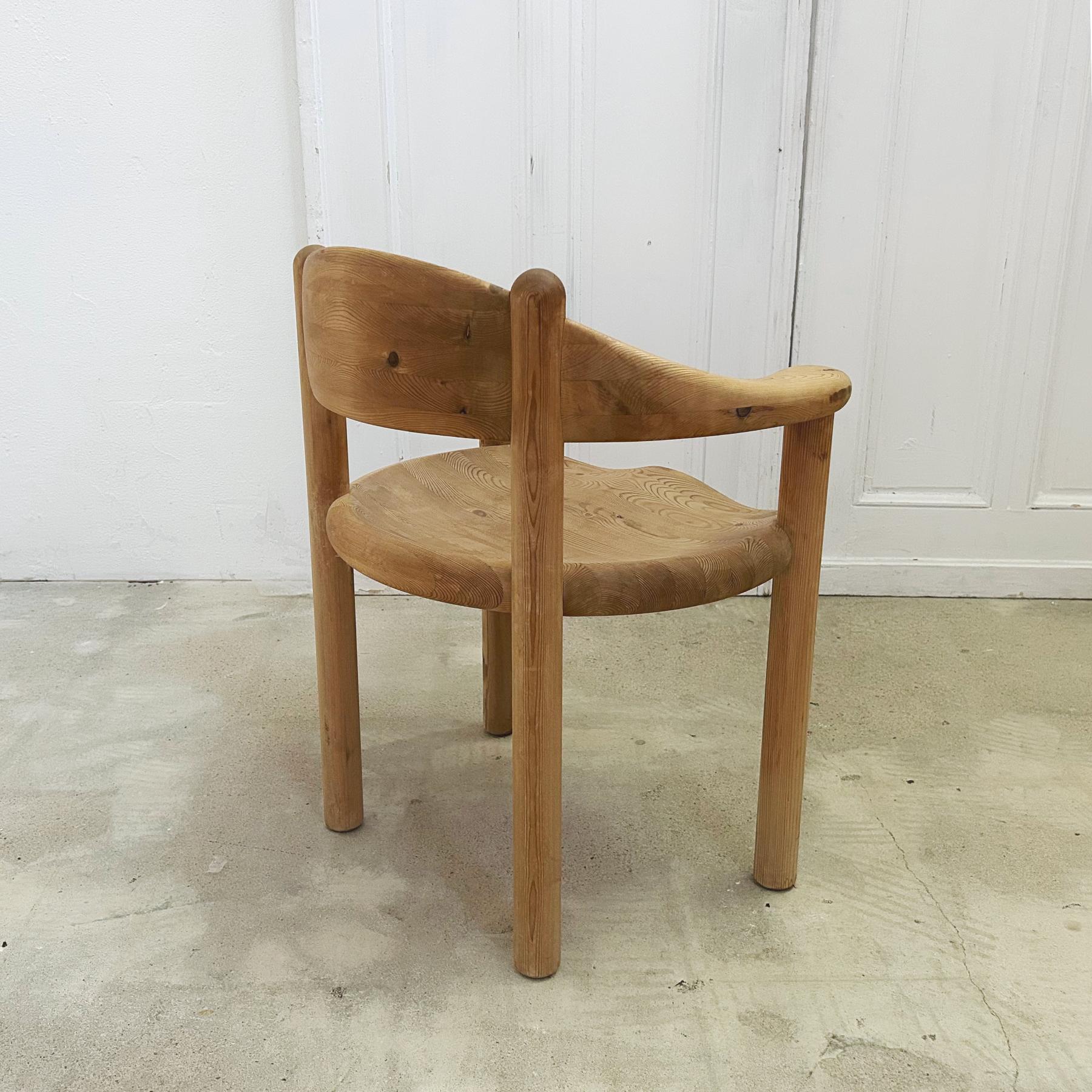 Mid-Century Modern Rainer Daumiller Solid Pine Chairs, Set of 4, 1970s For Sale