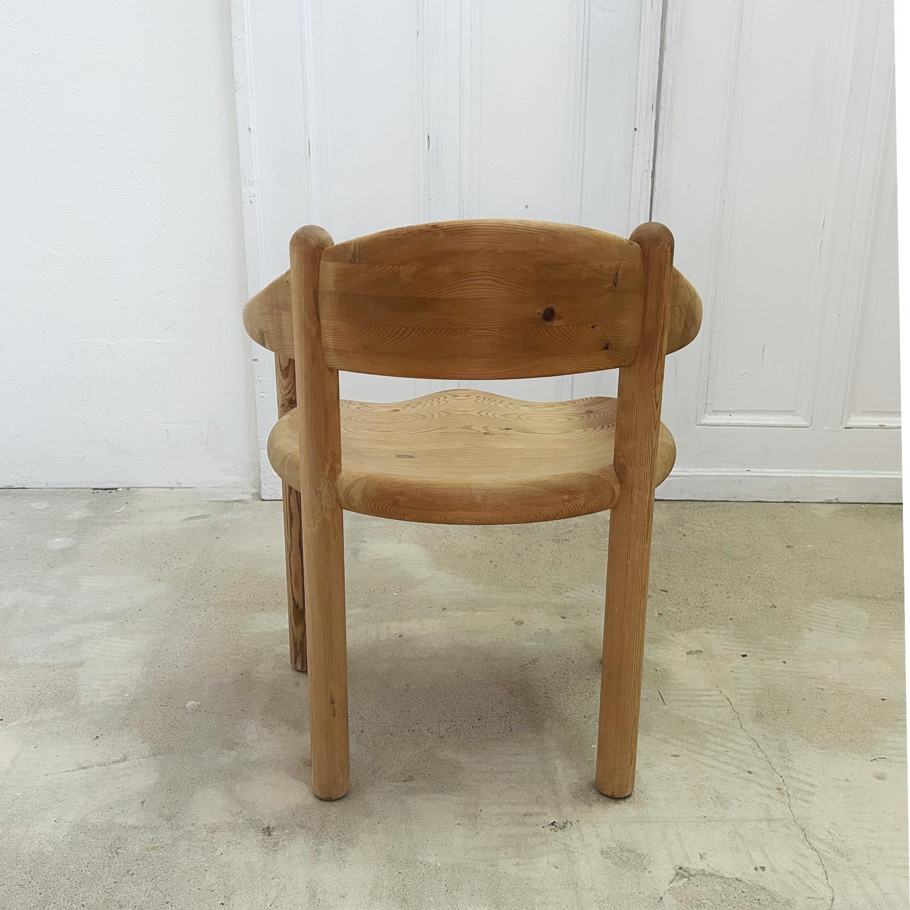 Danish Rainer Daumiller Solid Pine Chairs, Set of 4, 1970s For Sale