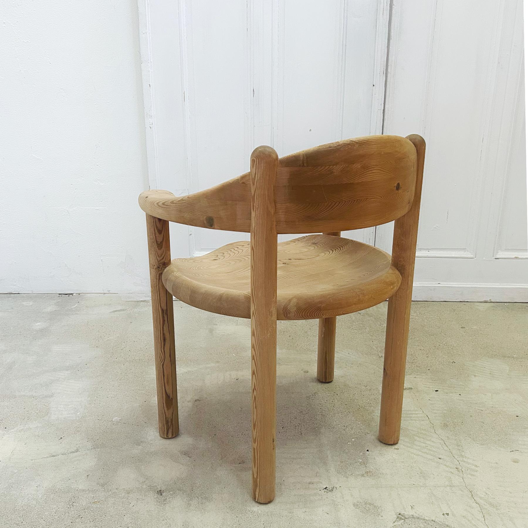 Rainer Daumiller Solid Pine Chairs, Set of 4, 1970s In Good Condition For Sale In Hilversum, NL
