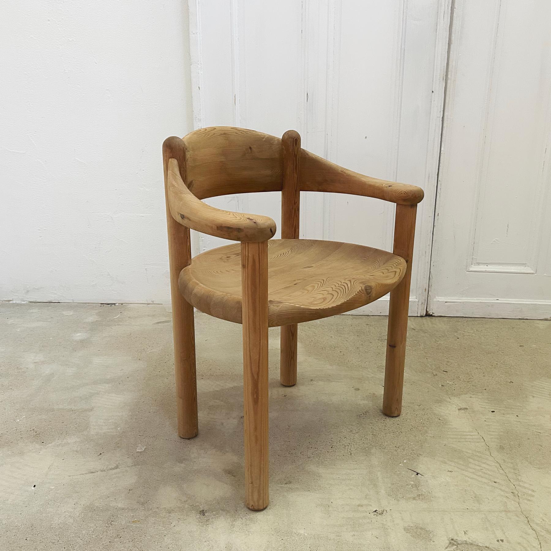 Mid-Century Modern Rainer Daumiller Solid Pine Chairs, Set of 5, 1970s