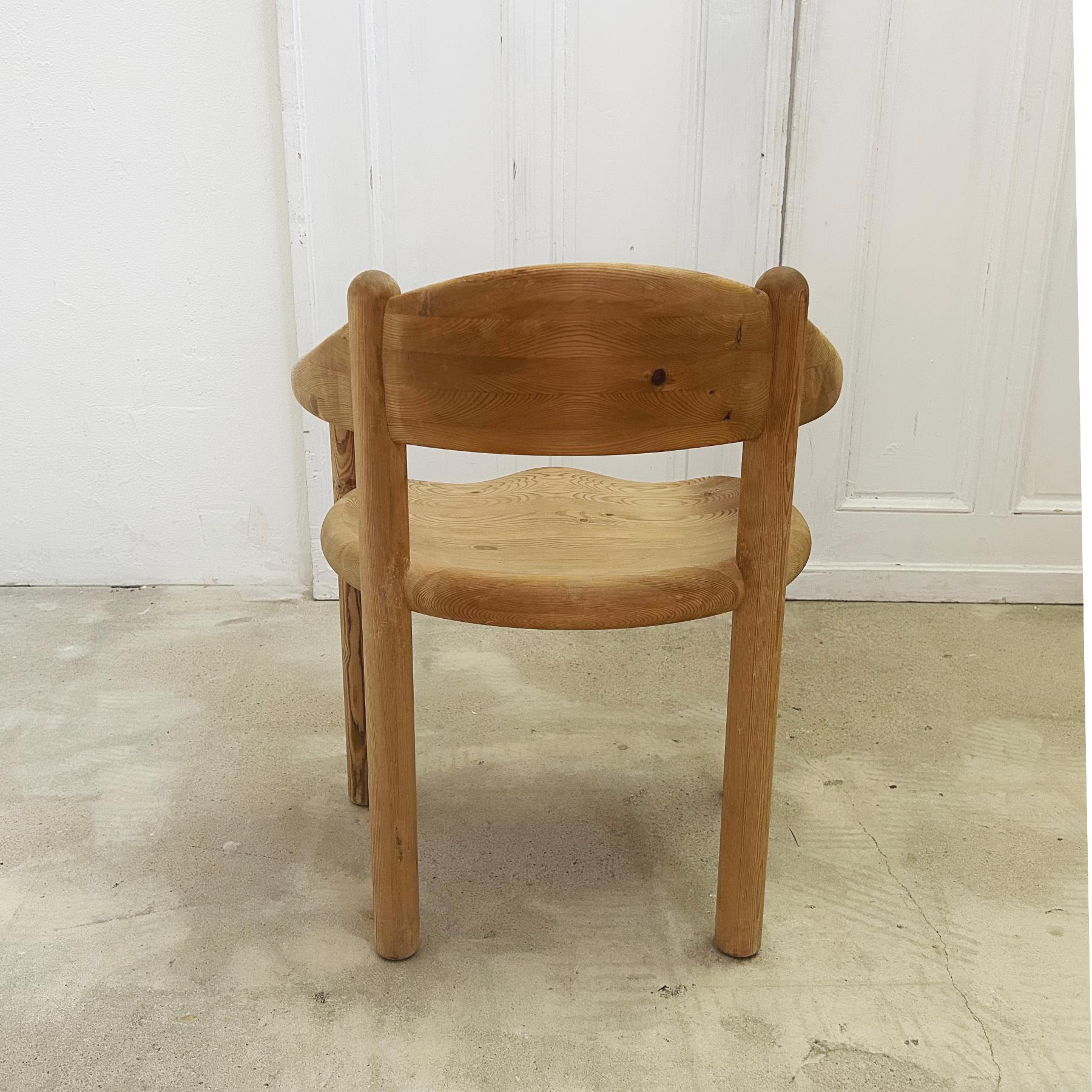 Rainer Daumiller Solid Pine Chairs, Set of 5, 1970s In Good Condition In Hilversum, NL