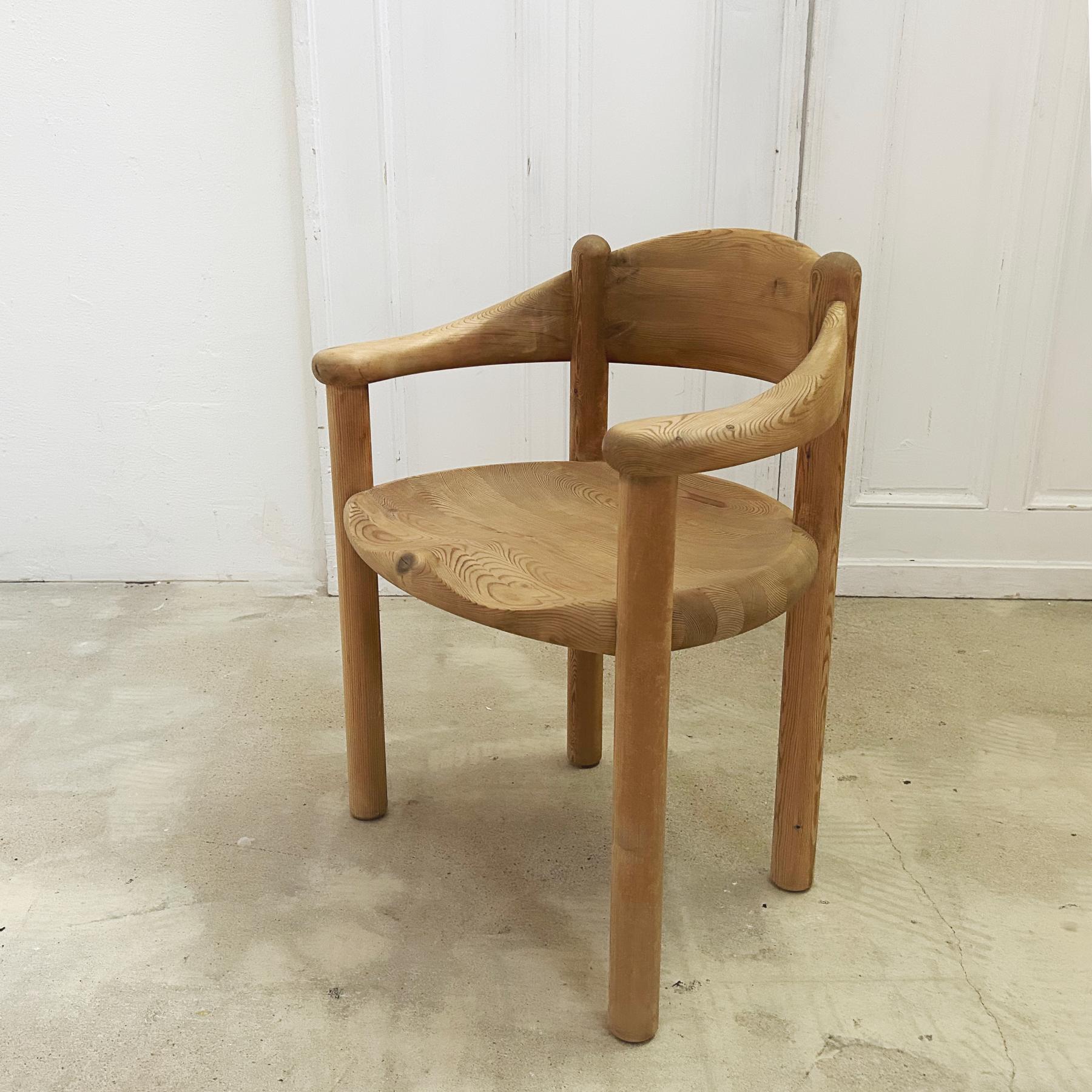 Rainer Daumiller Solid Pine Chairs, Set of 5, 1970s 1