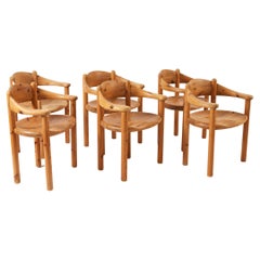 Rainer Daumiller Solid Pine Chairs, Set of 6, 1970s