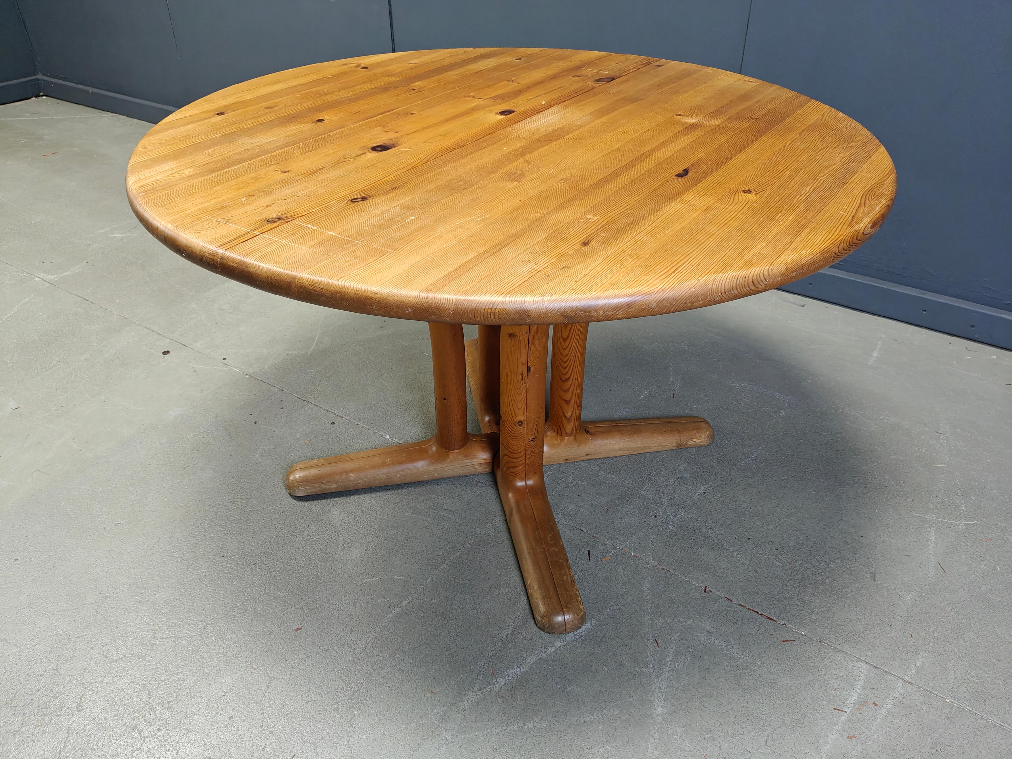 Table de salle à manger extensible en pin de style Rainer Daumiller, 1970 en vente 3