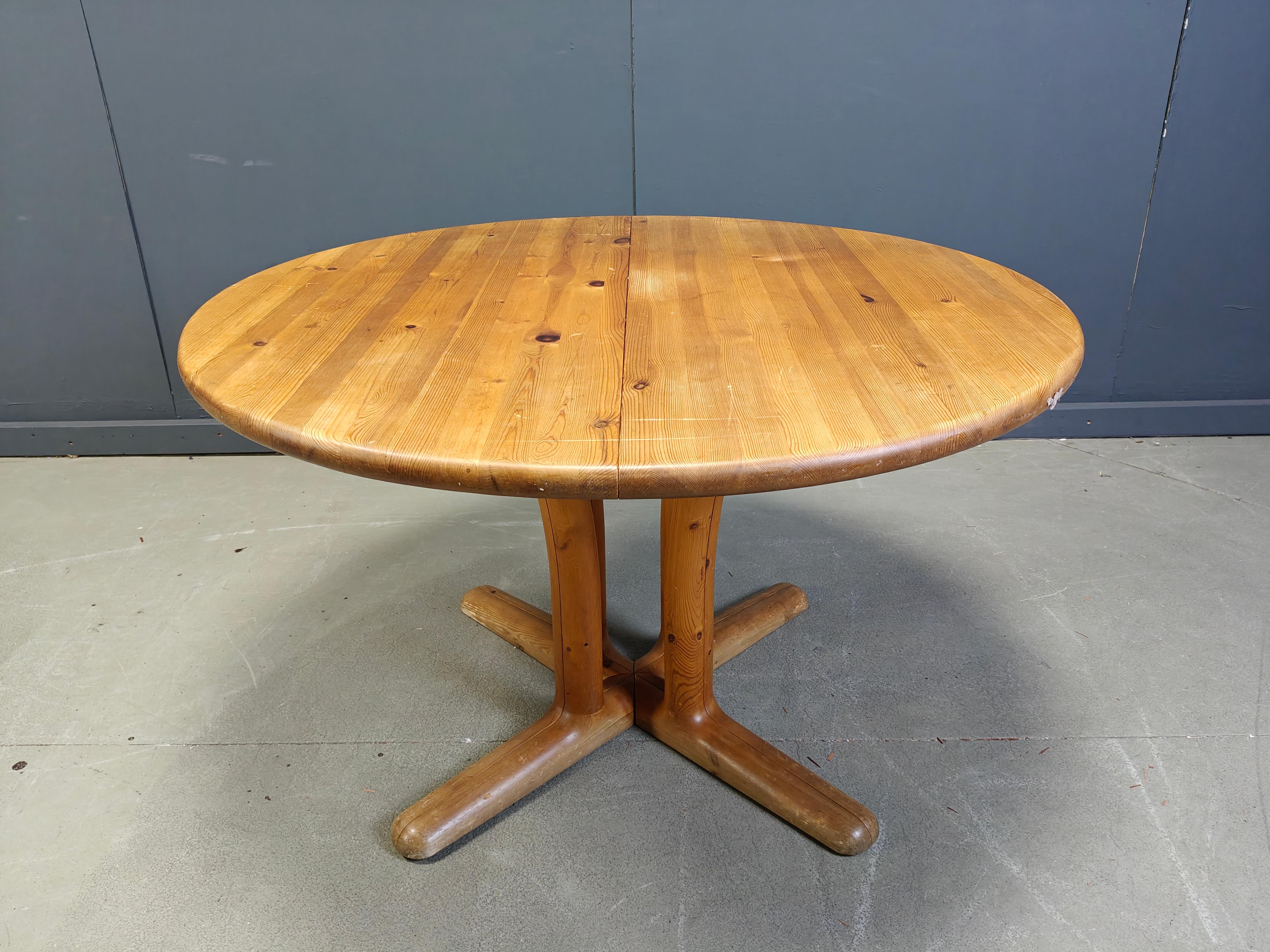 Table de salle à manger extensible en pin de style Rainer Daumiller, 1970 en vente 6