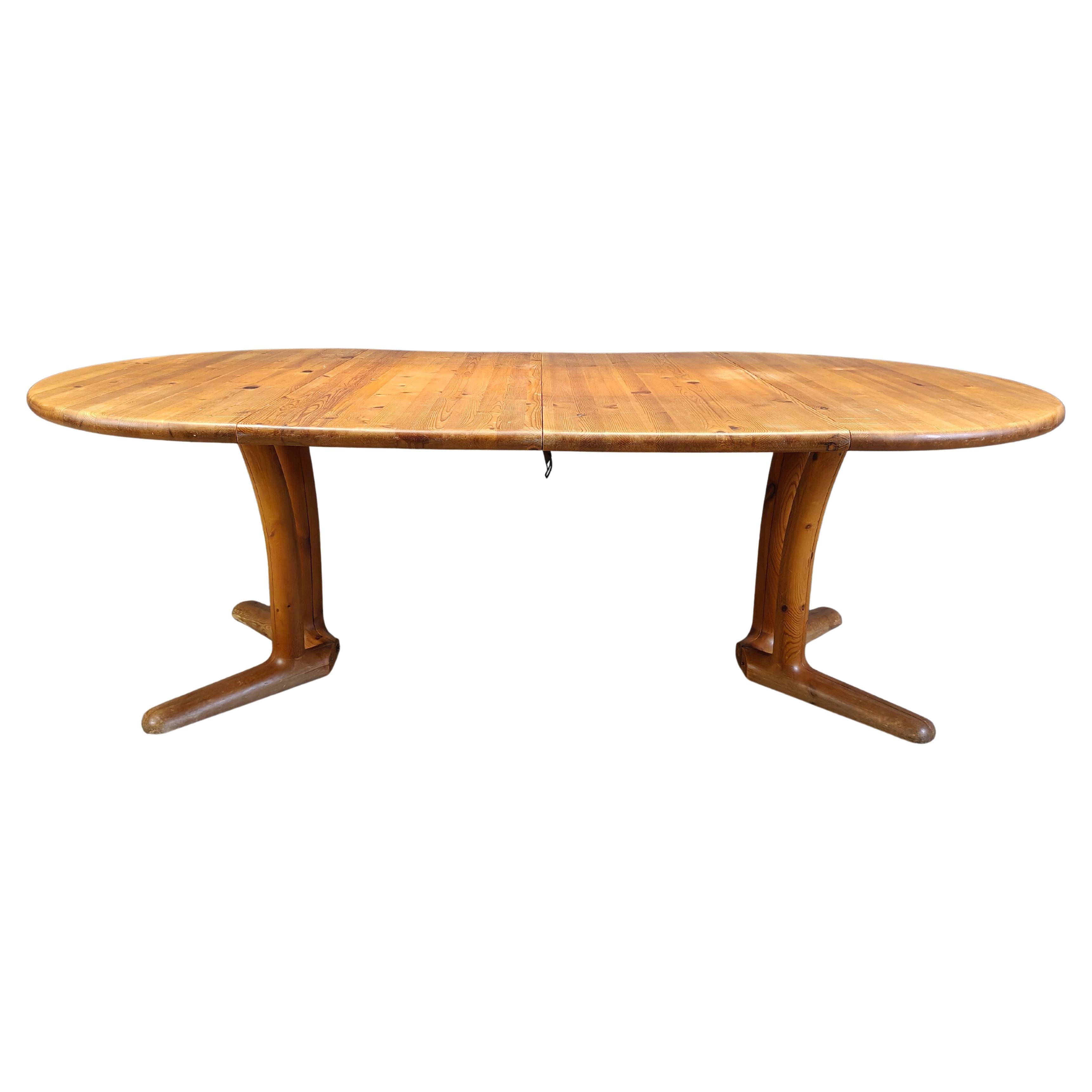 Table de salle à manger extensible en pin de style Rainer Daumiller, 1970