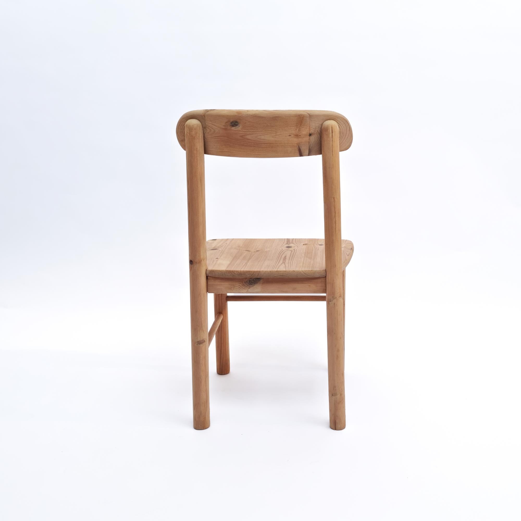 Late 20th Century Rainer Daumiller Style Pine Chair, 1970s '4 Pieces Available' For Sale