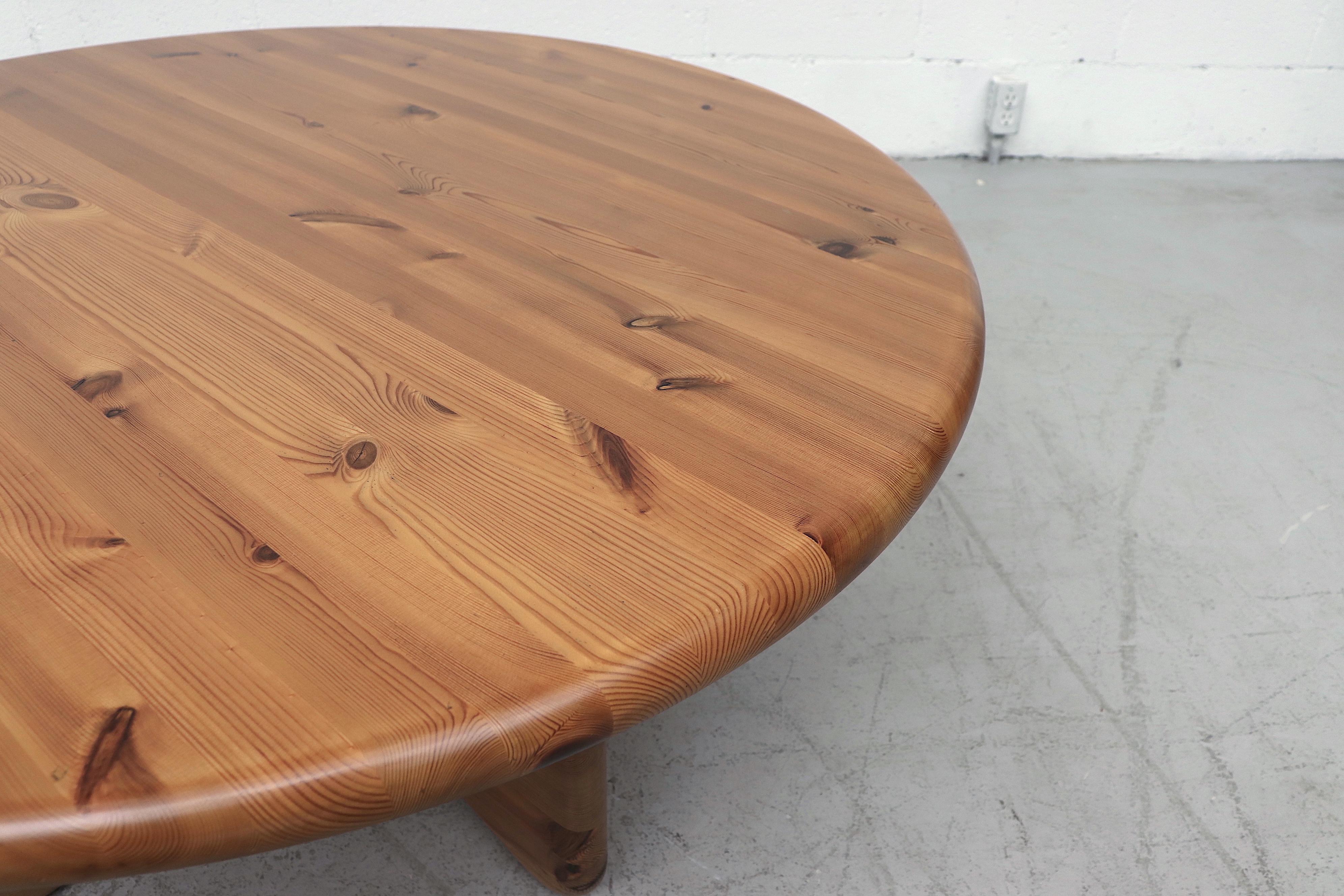 Danish Rainer Daumiller Style Pine Coffee Table