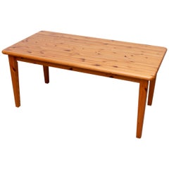 Rainer Daumiller Style Pine Dining Table