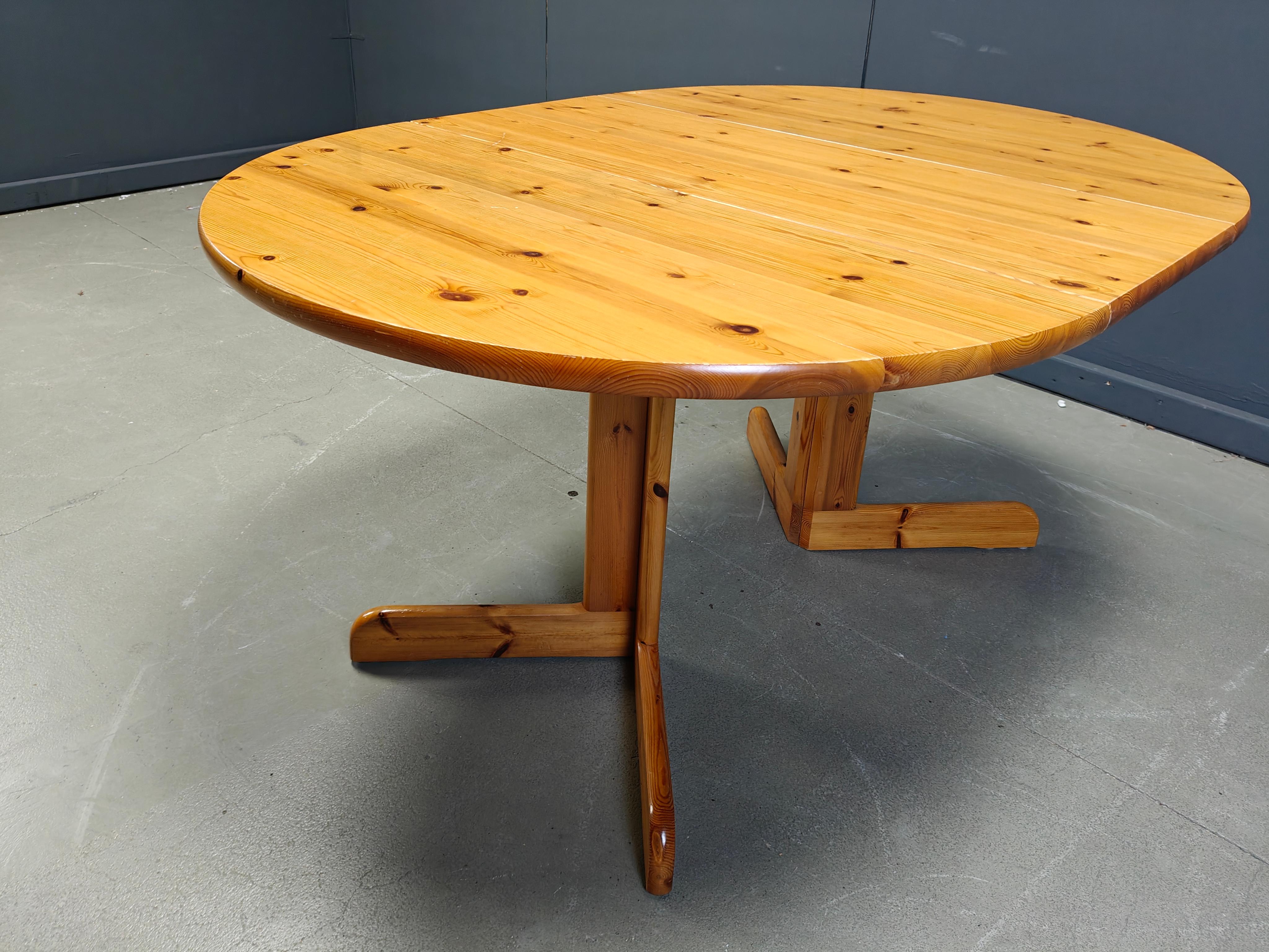 Table de salle à manger en pin de style Rainer Daumiller, 1970 en vente 6