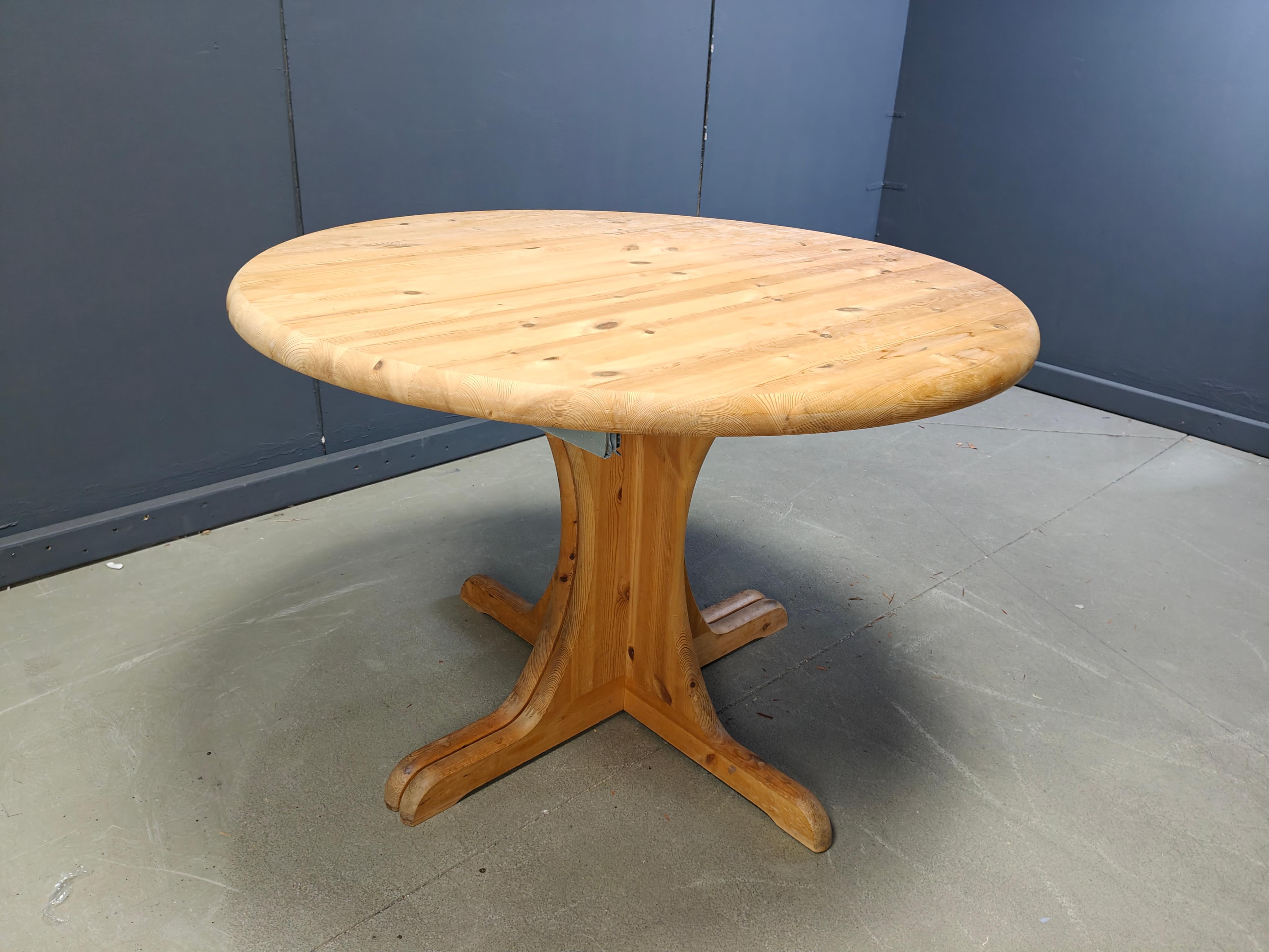 Fin du 20e siècle Table de salle à manger en pin de style Rainer Daumiller, 1970 en vente