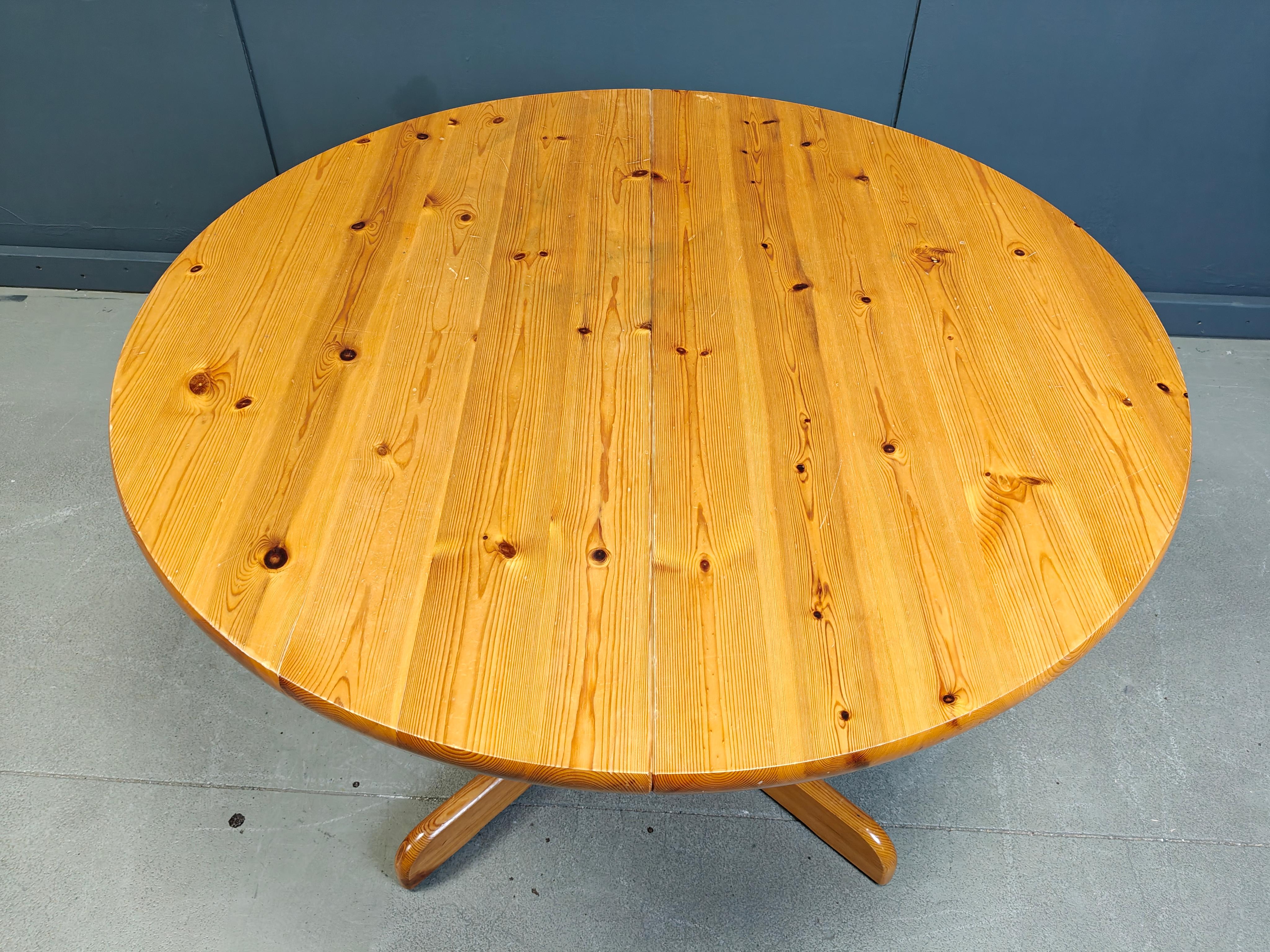 Table de salle à manger en pin de style Rainer Daumiller, 1970 en vente 2