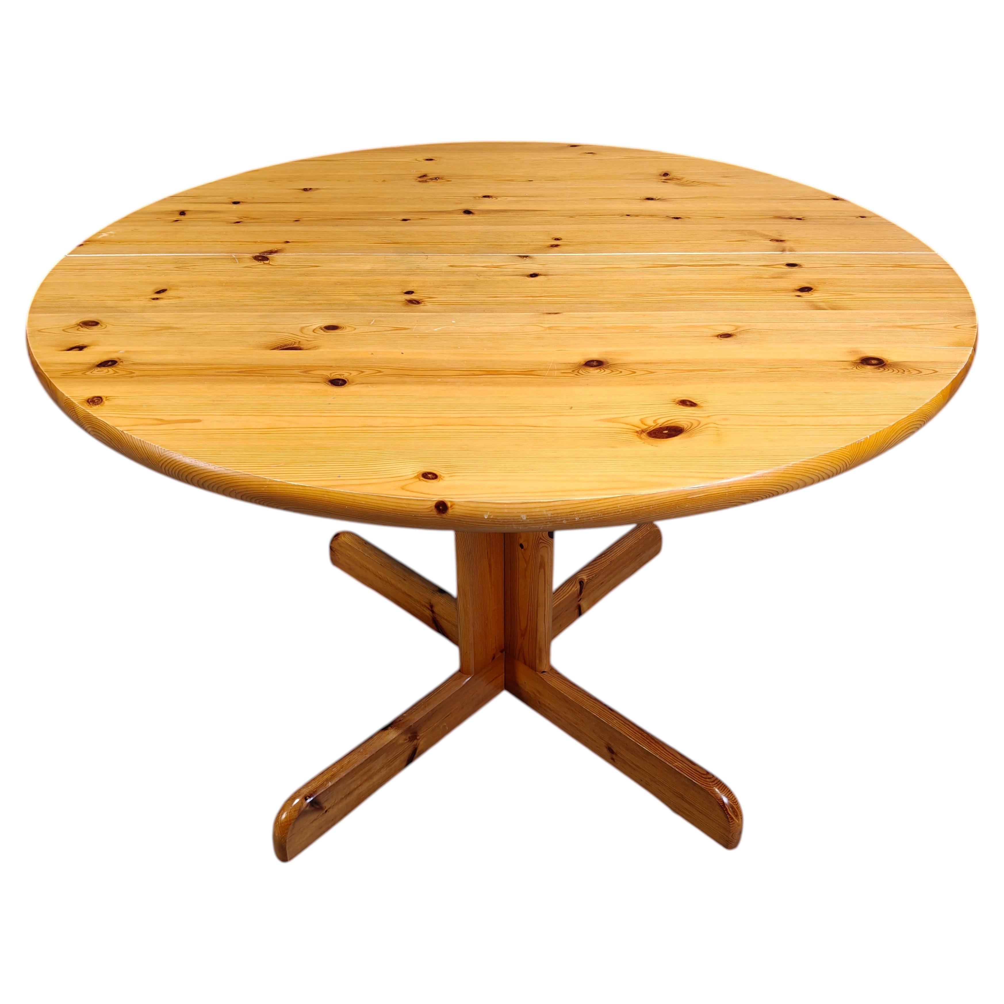 Table de salle à manger en pin de style Rainer Daumiller, 1970