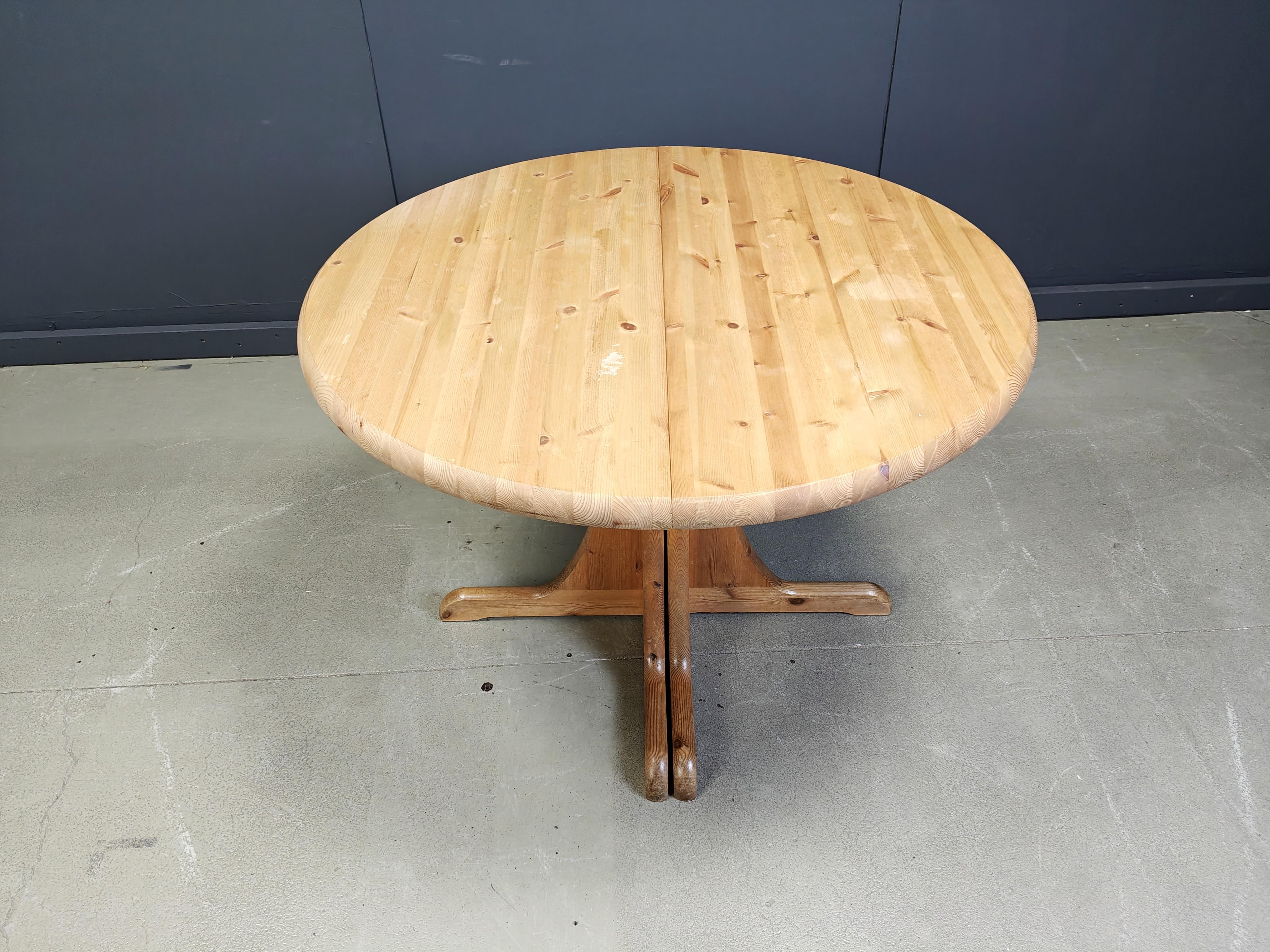 Table de salle à manger extensible en pin de style XL de Rainer Daumiller, 1970 en vente 3