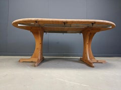 Rainer Daumiller style XL extendable pine wood Dining Table, 1970s