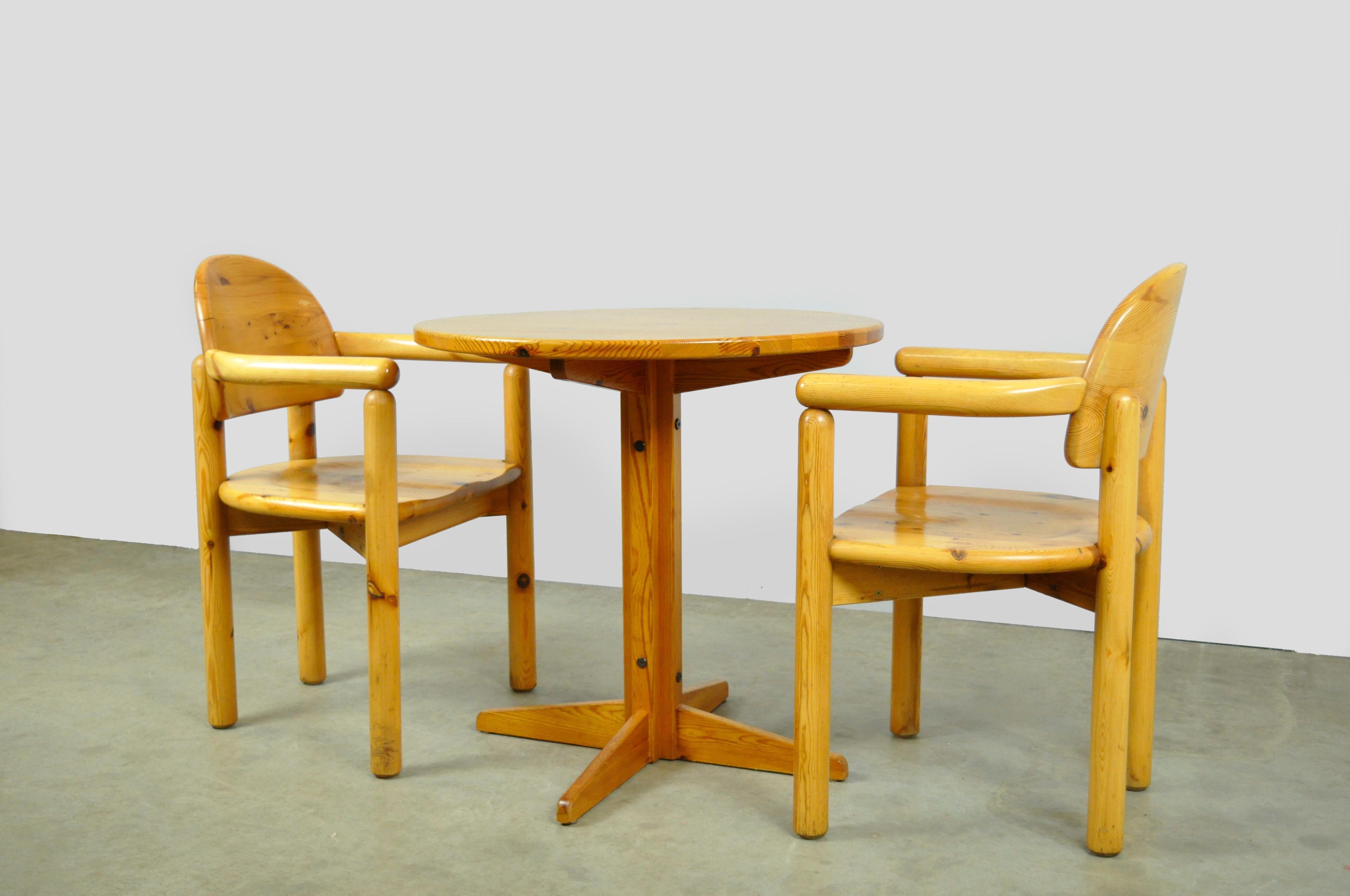 RAINER DAUMILLER / vintage dining chairs in solid pine, 1970s Denmark For Sale 4