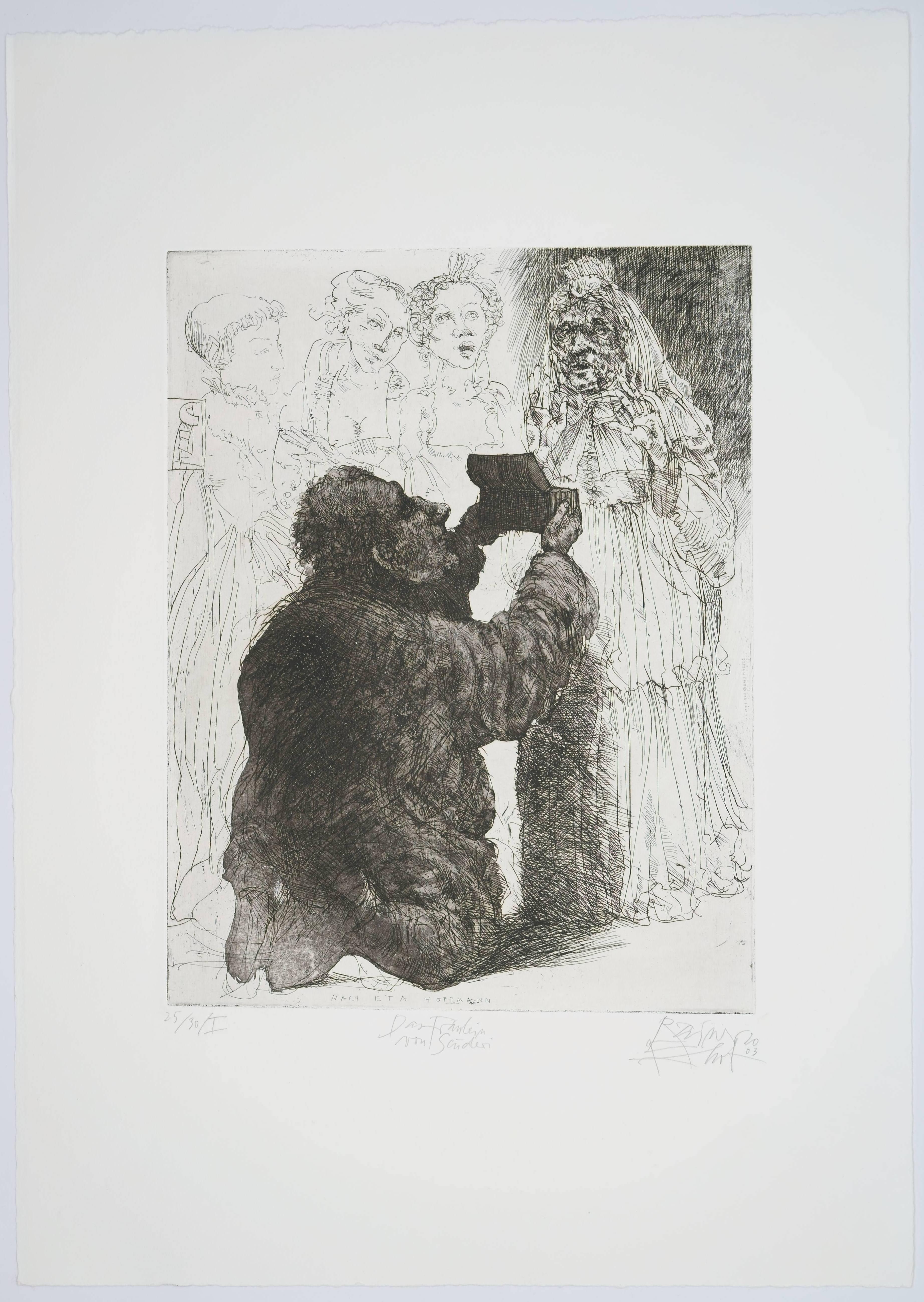 Carpeta gráfica para E. T. A. Hoffmann 'Señorita de Scuderi', 2003 - Print de Rainer Ehrt