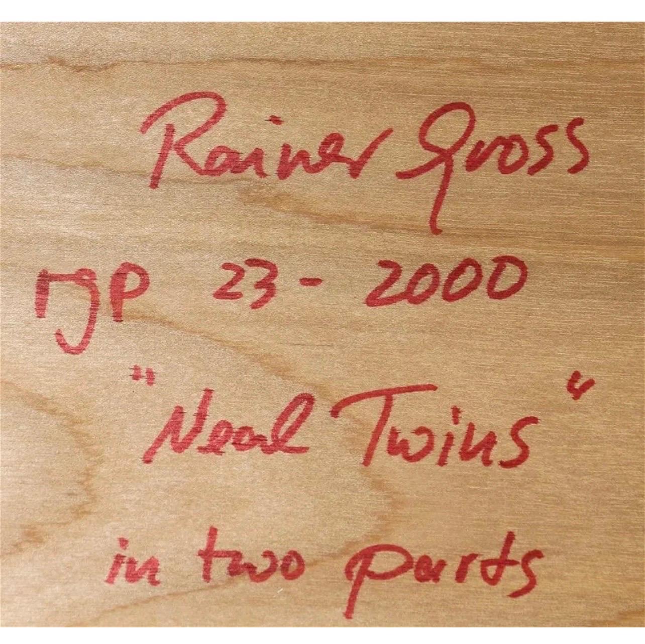 Contact Painting Twins Abstract Expressionist Diptych OIl Painting Rainer Gross For Sale 5