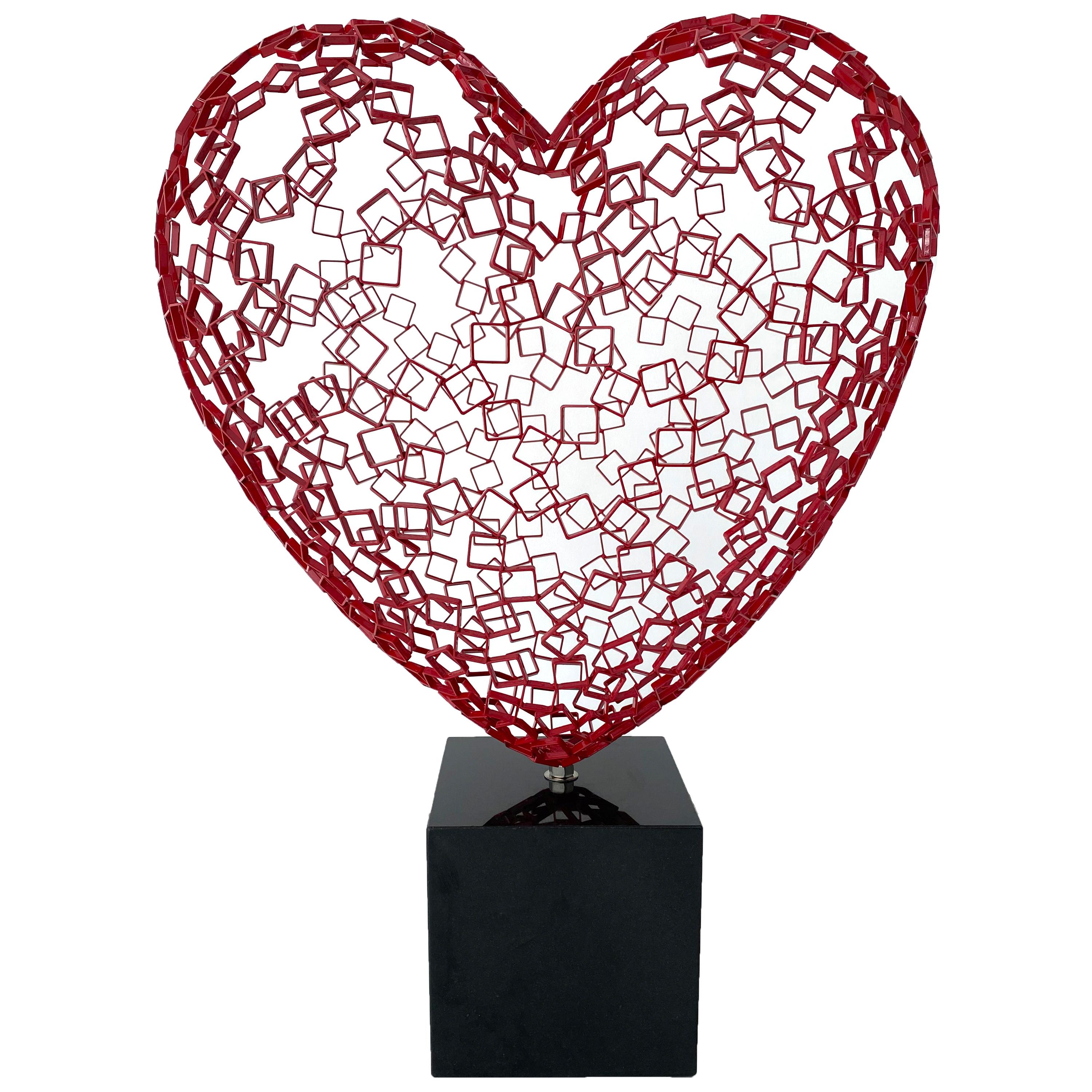 Rainer Lagemann Figurative Sculpture - Big Love, 2022, Stainless Steel Sculpture