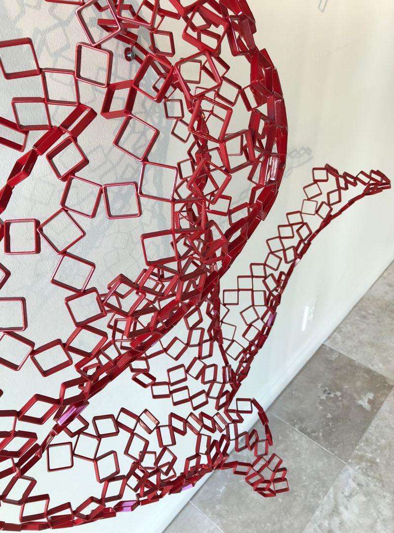 Dancer Ashley - Red - Abstract Sculpture by Rainer Lagemann
