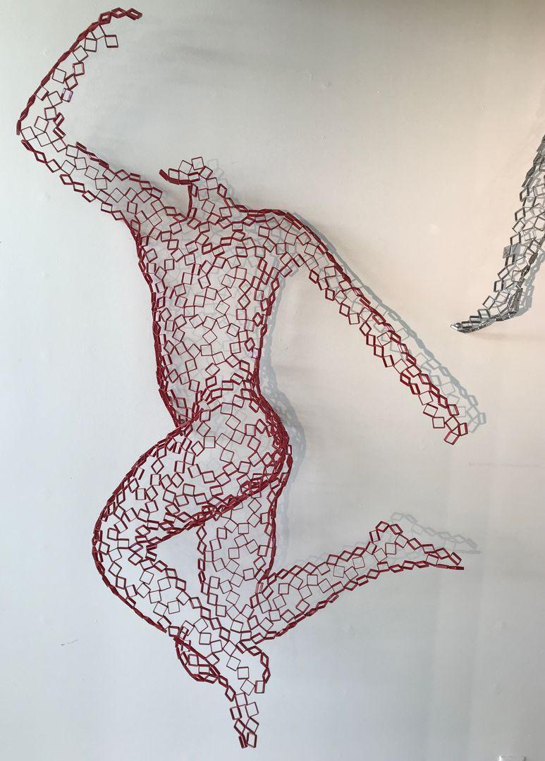Rainer Lagemann Figurative Sculpture - Dancer Ashley - Red