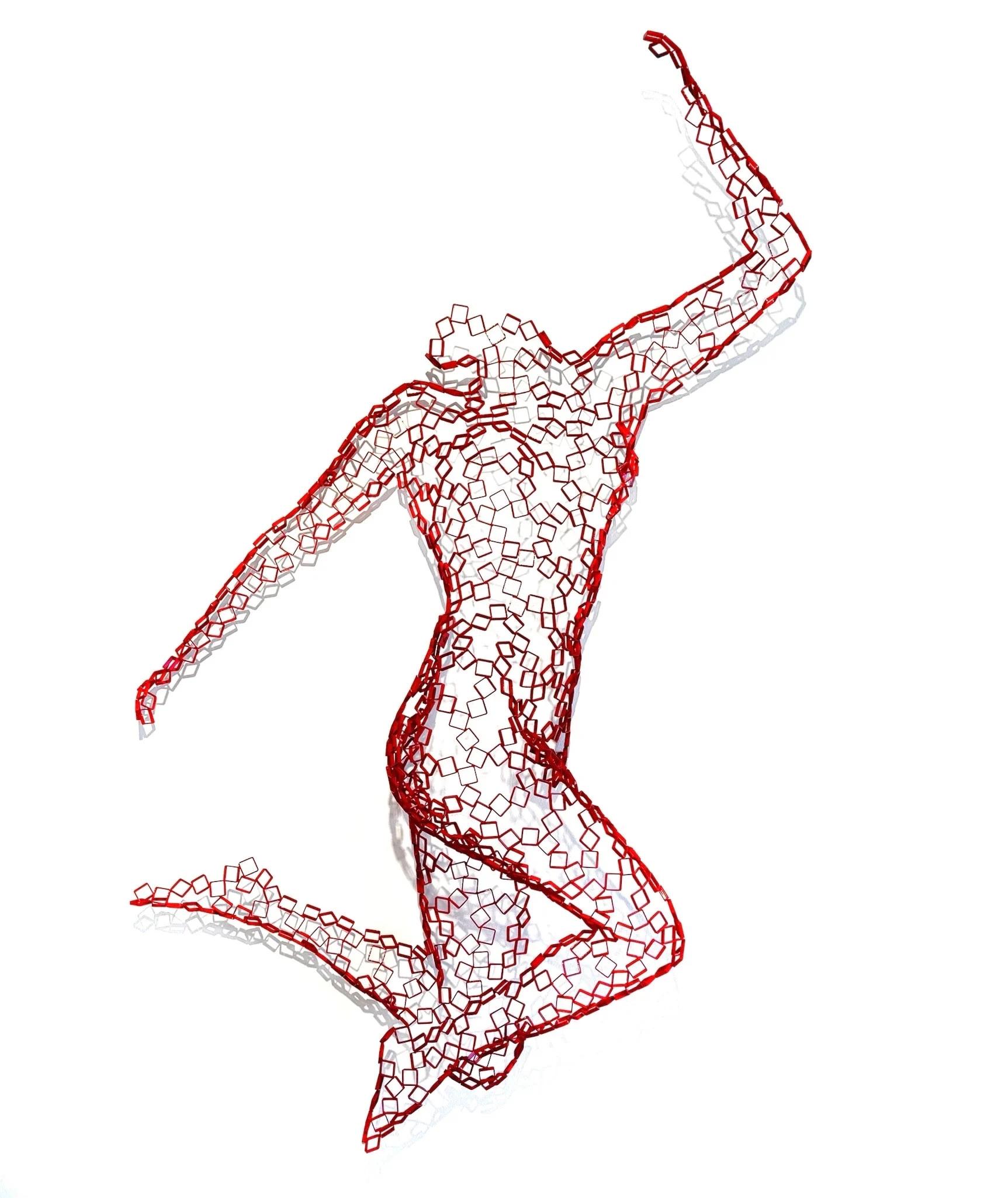 Dancer Ivy R (Red) - Sculpture by Rainer Lagemann