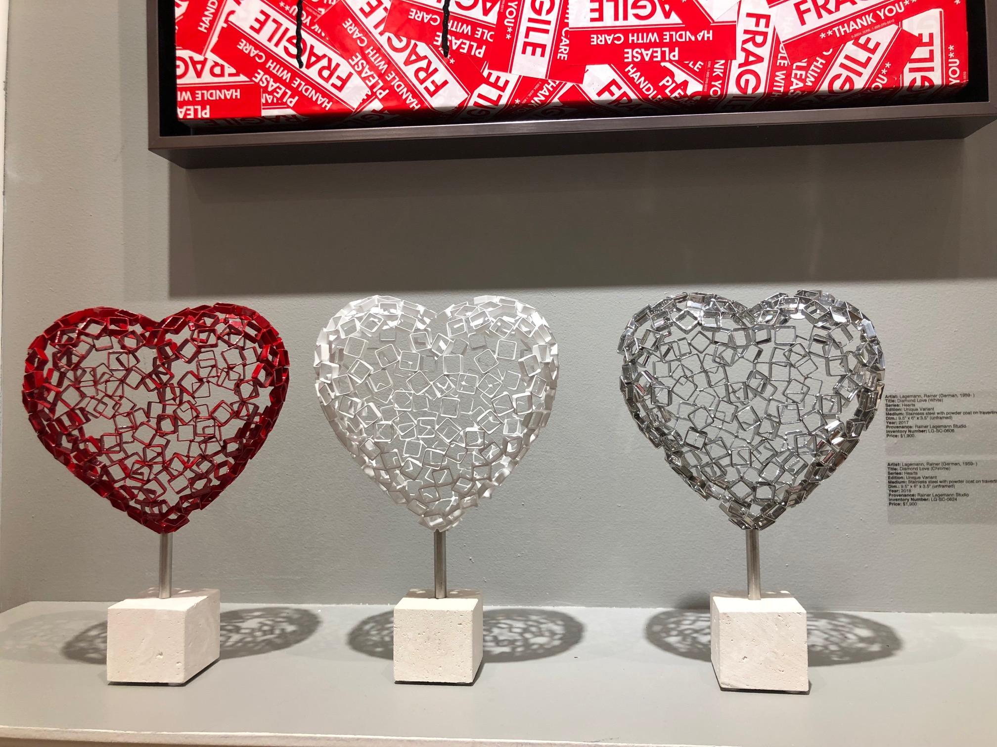Diamond Love (heart) - Contemporary Sculpture by Rainer Lagemann