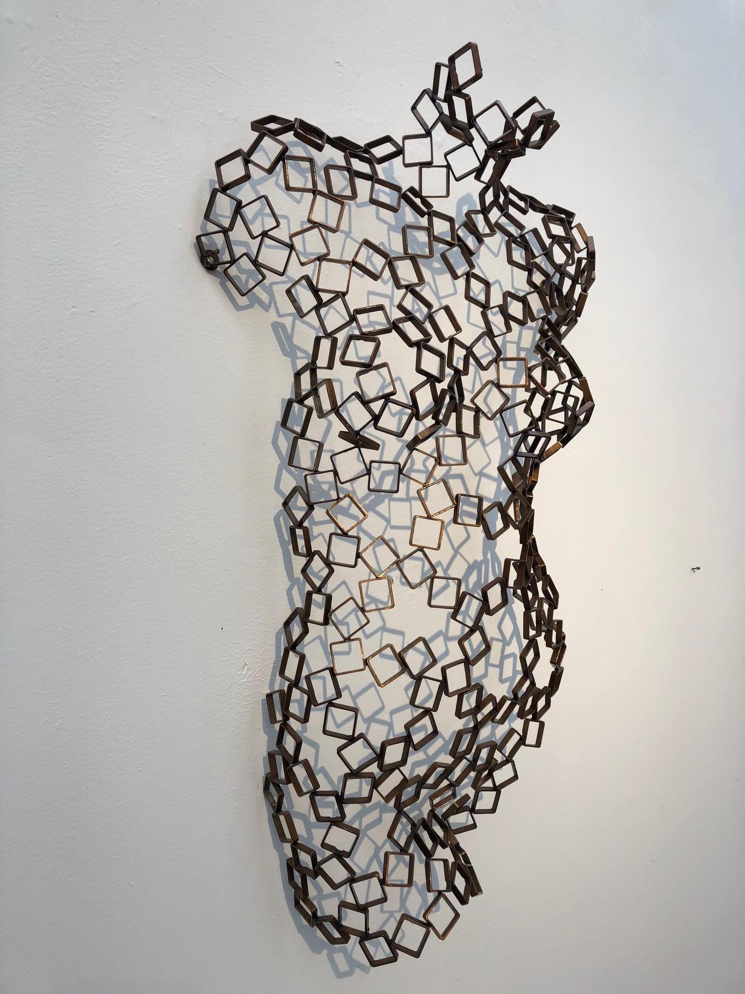 Lauren - Gray Figurative Sculpture by Rainer Lagemann