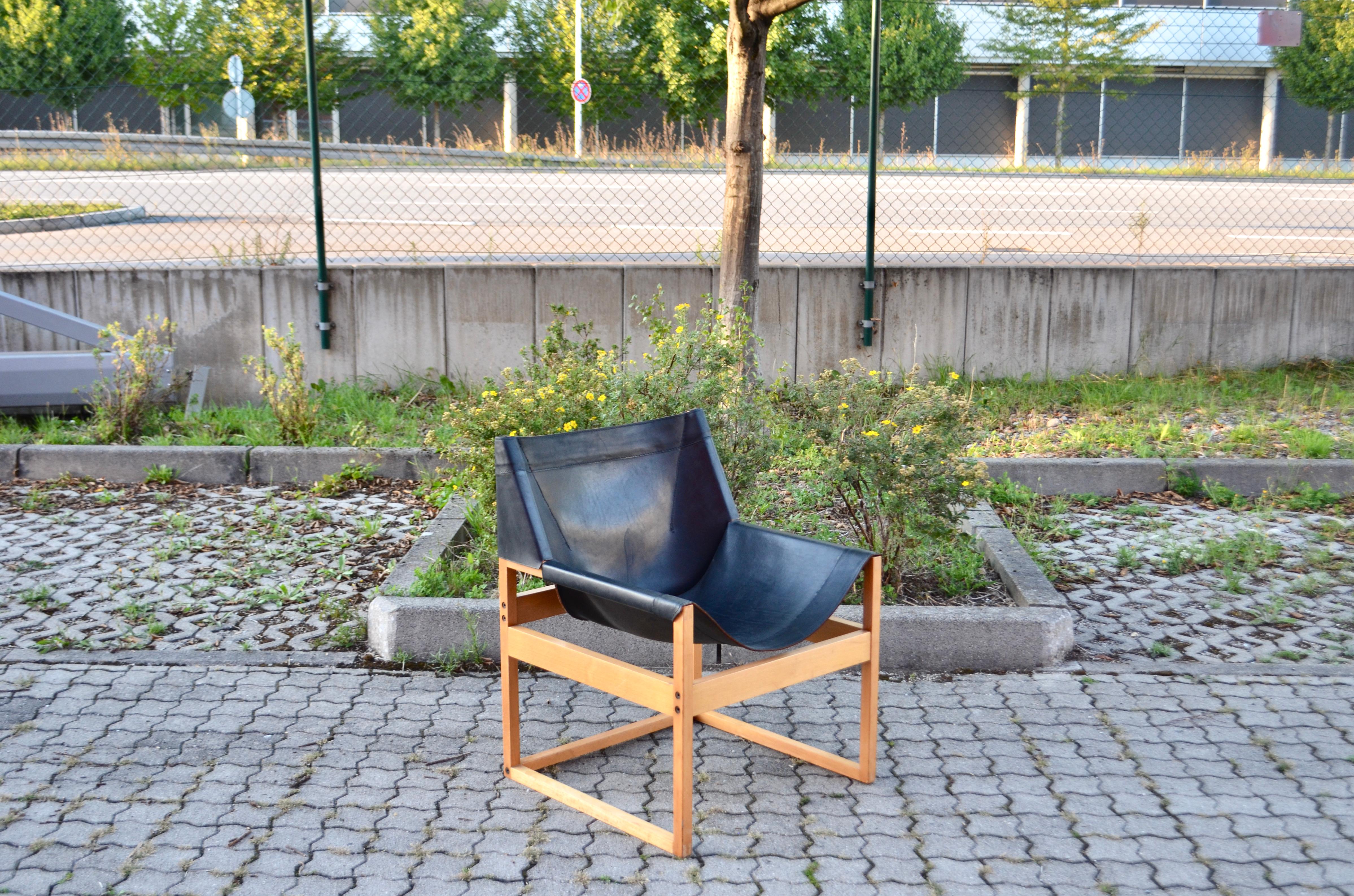 Rainer Schell for Schlapp Möbel Modell Canto Shell Chair Saddle Leather, 1964 For Sale 11