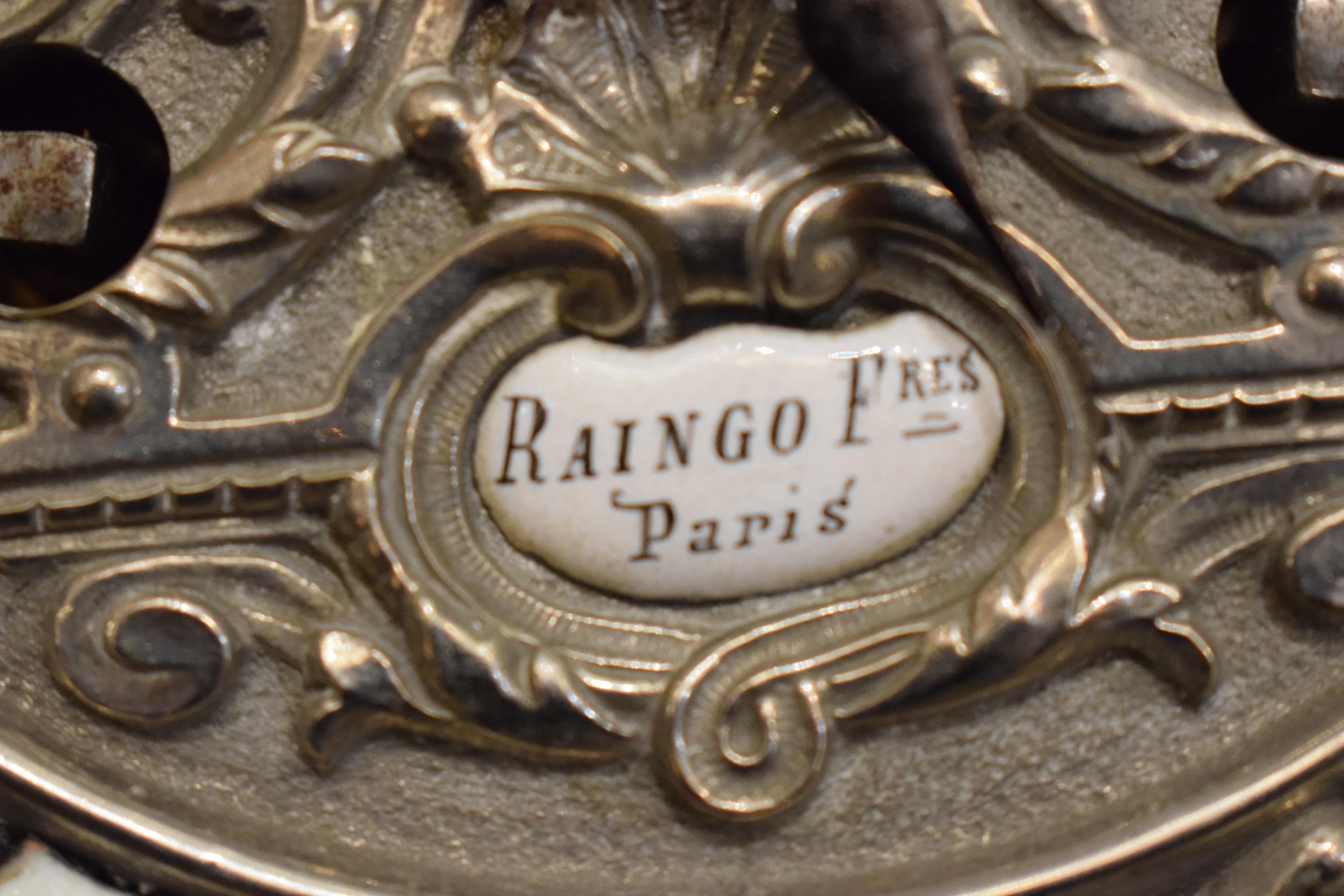 Raingo Freres Mantle Clock In Good Condition For Sale In Atlanta, GA
