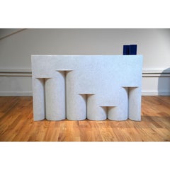 Raised Brow Console in Resin, Stone Aggregate & Fiberglass by Zachary A. Design