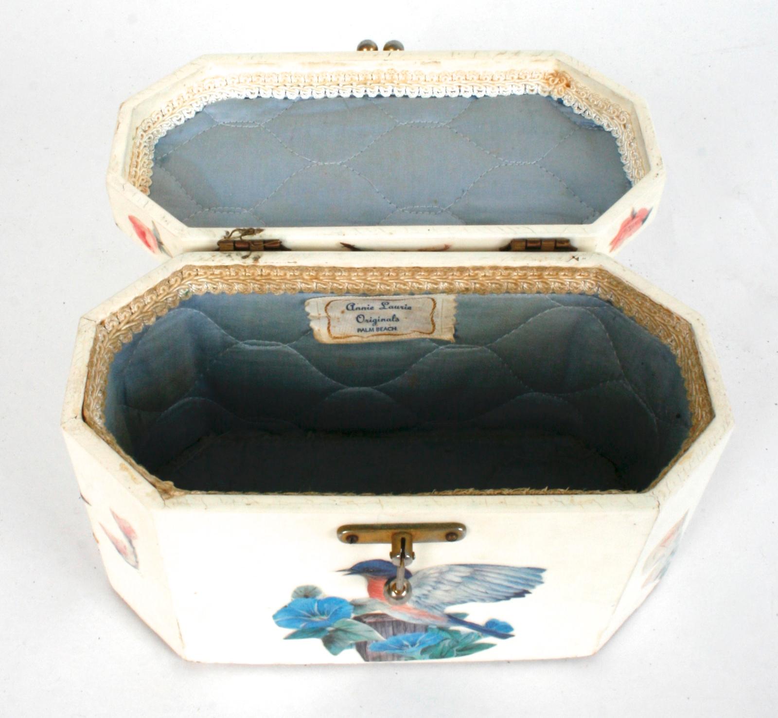Women's Raised Decoupage Box Handbag by Annie Laurie of Palm Beach
