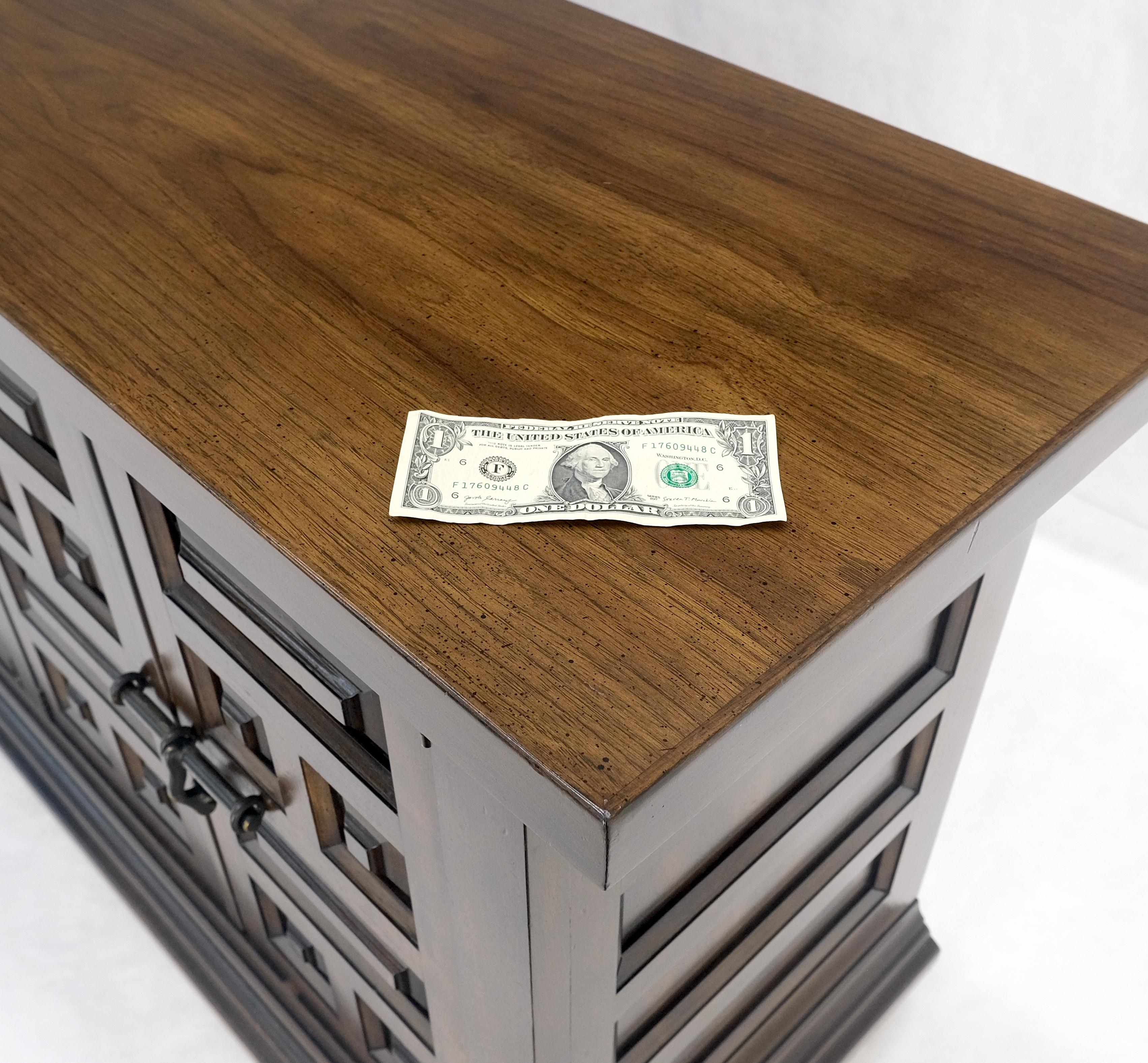 Raised Panel 5 Türen 4 Schubladen Mid Century Modern Dark Chestnut Dresser Credenza im Angebot 7