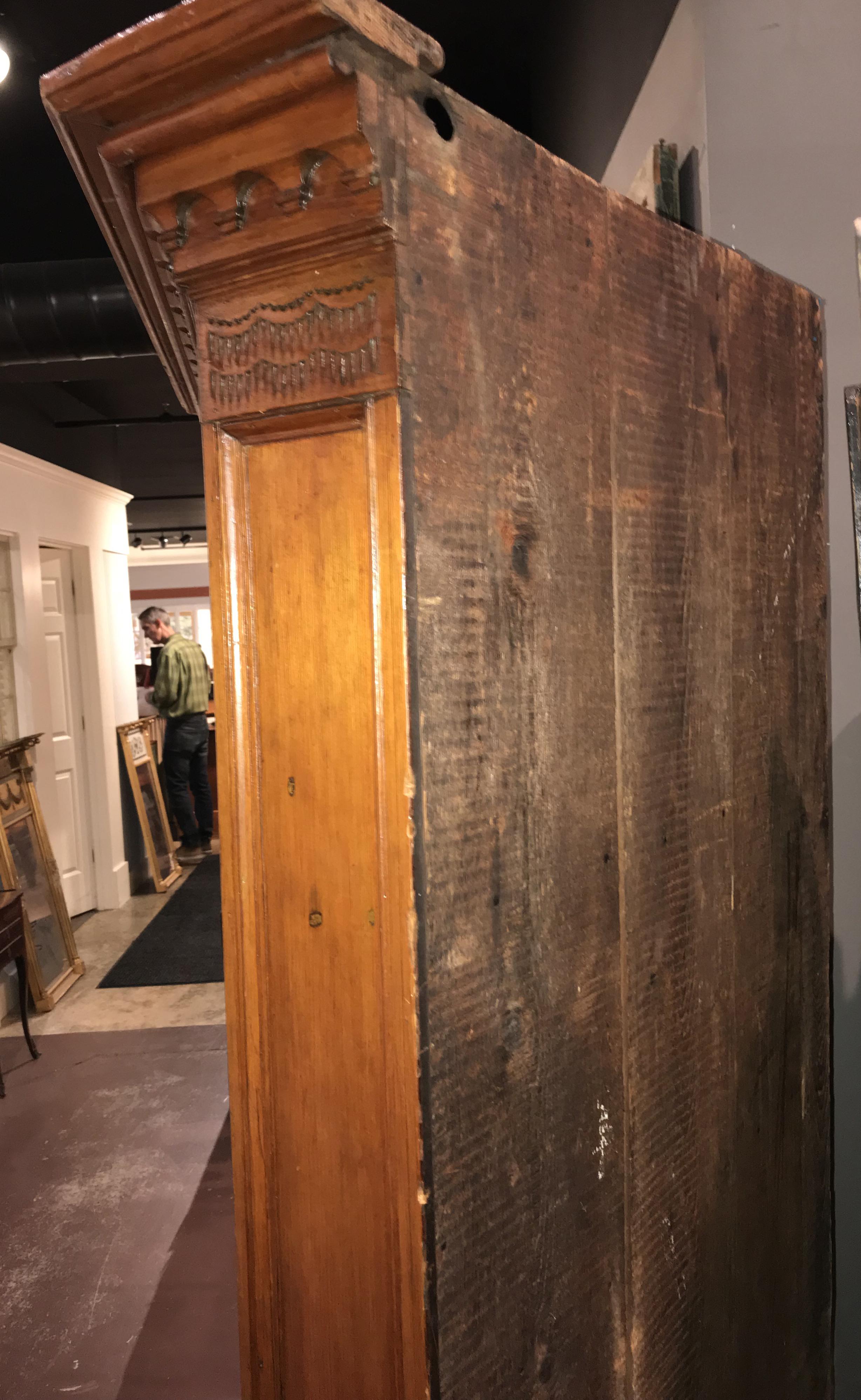 Raised Panel Pine Four-Door Corner Cupboard circa 1800, Mid Atlantic States 3