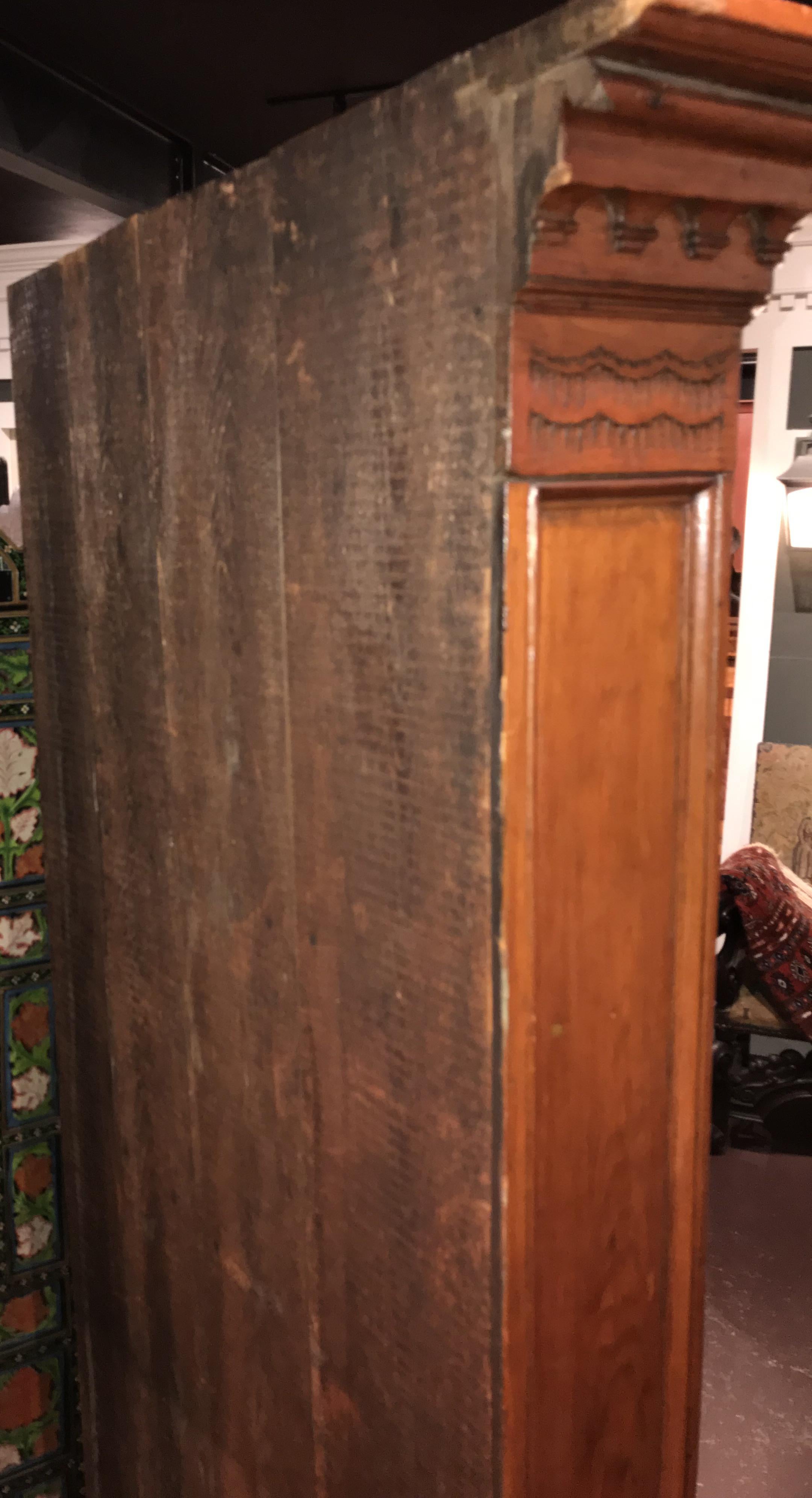 Raised Panel Pine Four-Door Corner Cupboard circa 1800, Mid Atlantic States 2