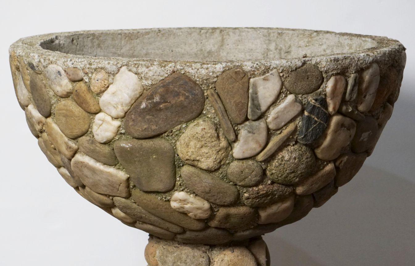 Raised Pebble-Pot Garden Planter or Urn with Embedded Stones from, France For Sale 8