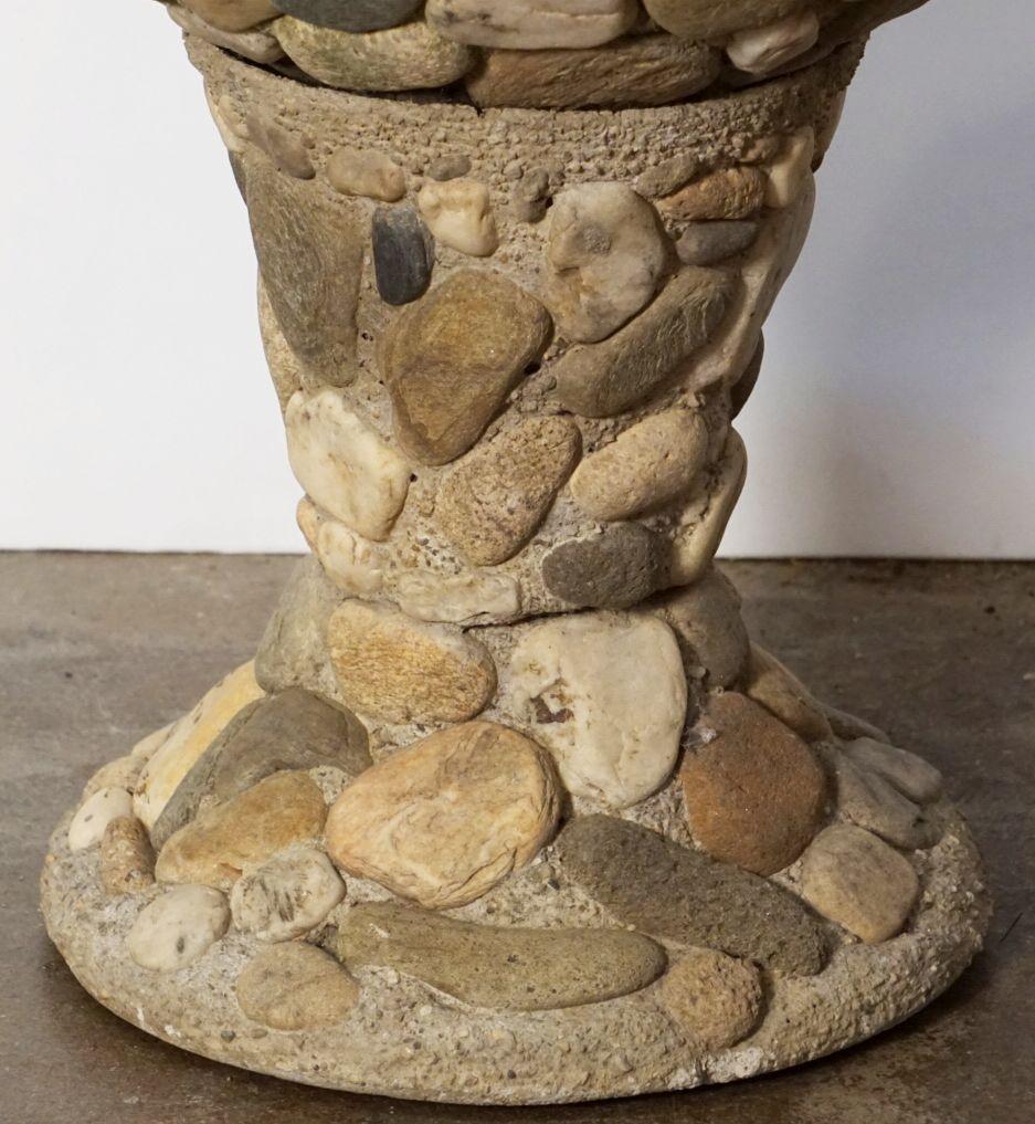 Raised Pebble-Pot Garden Planter or Urn with Embedded Stones from France For Sale 10